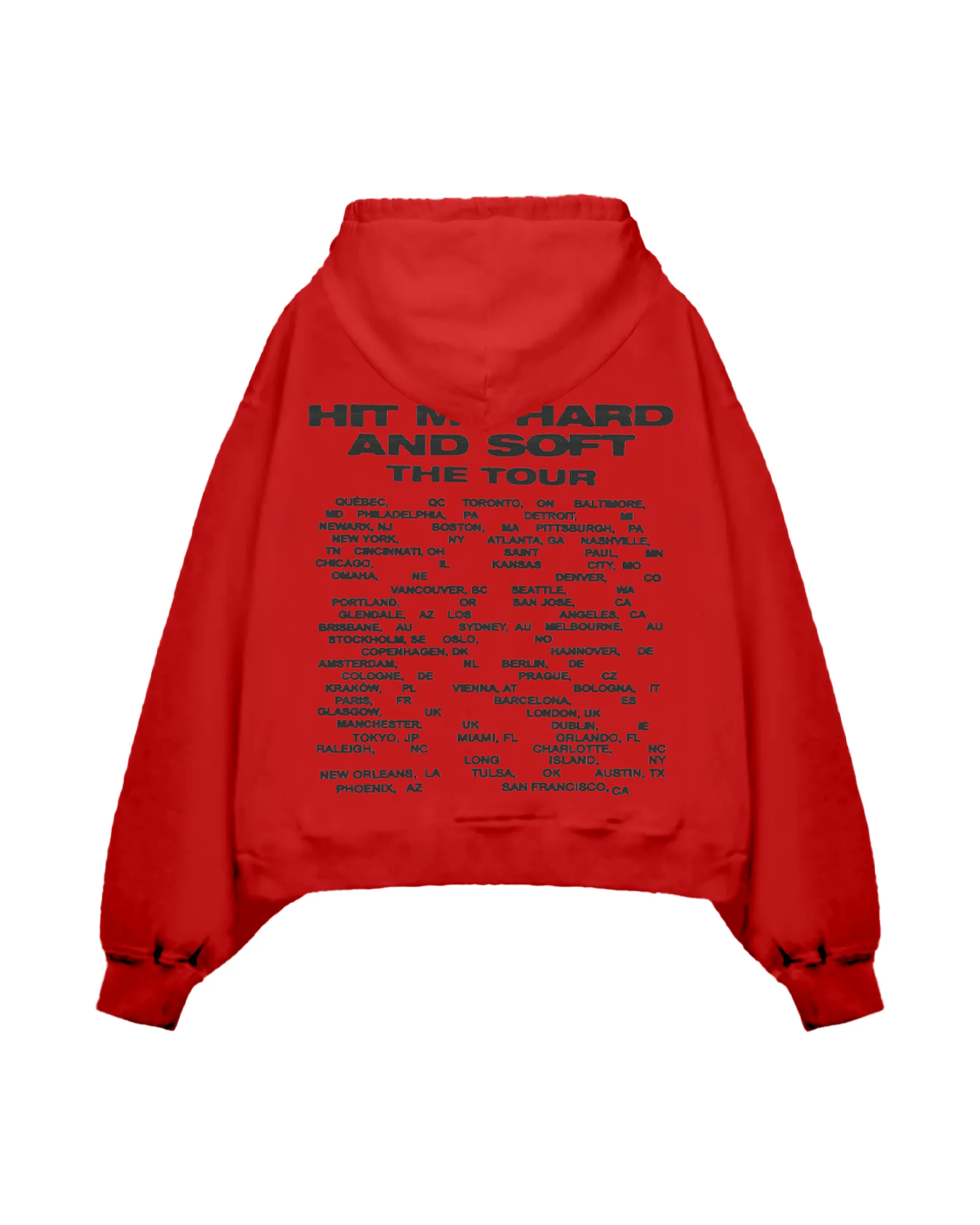 How to Bend HIT ME HARD AND SOFT: THE TOUR Red Hoodie - Image 2