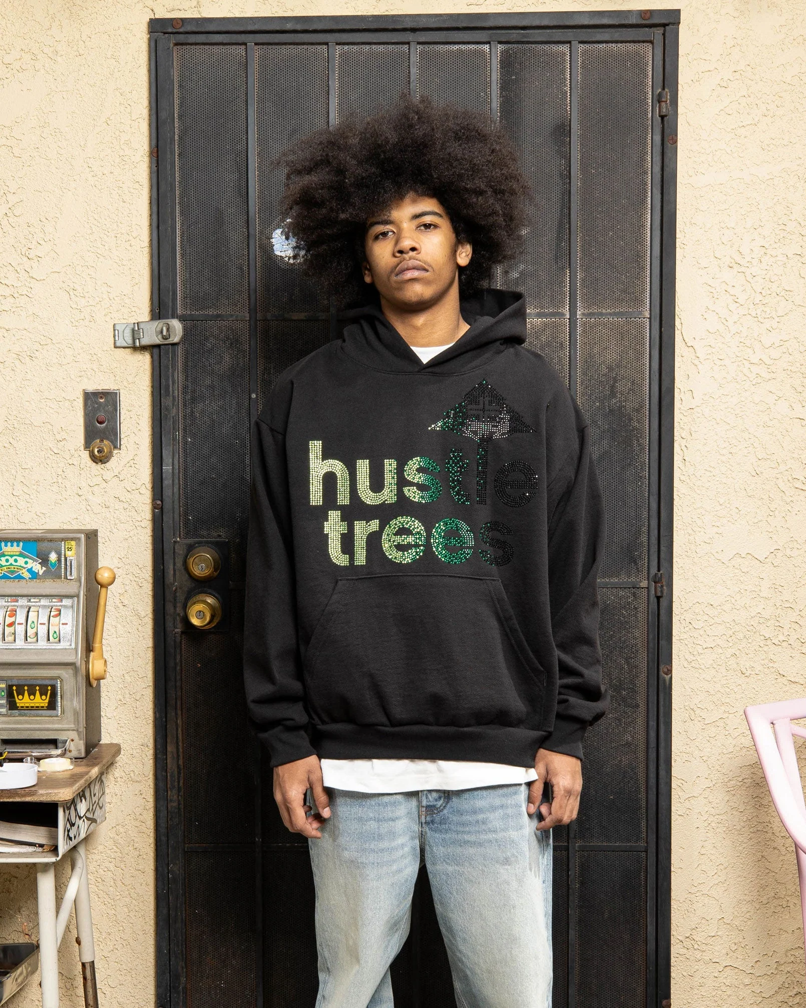 HUSTLE TREES LOGO HOODIE - Image 2