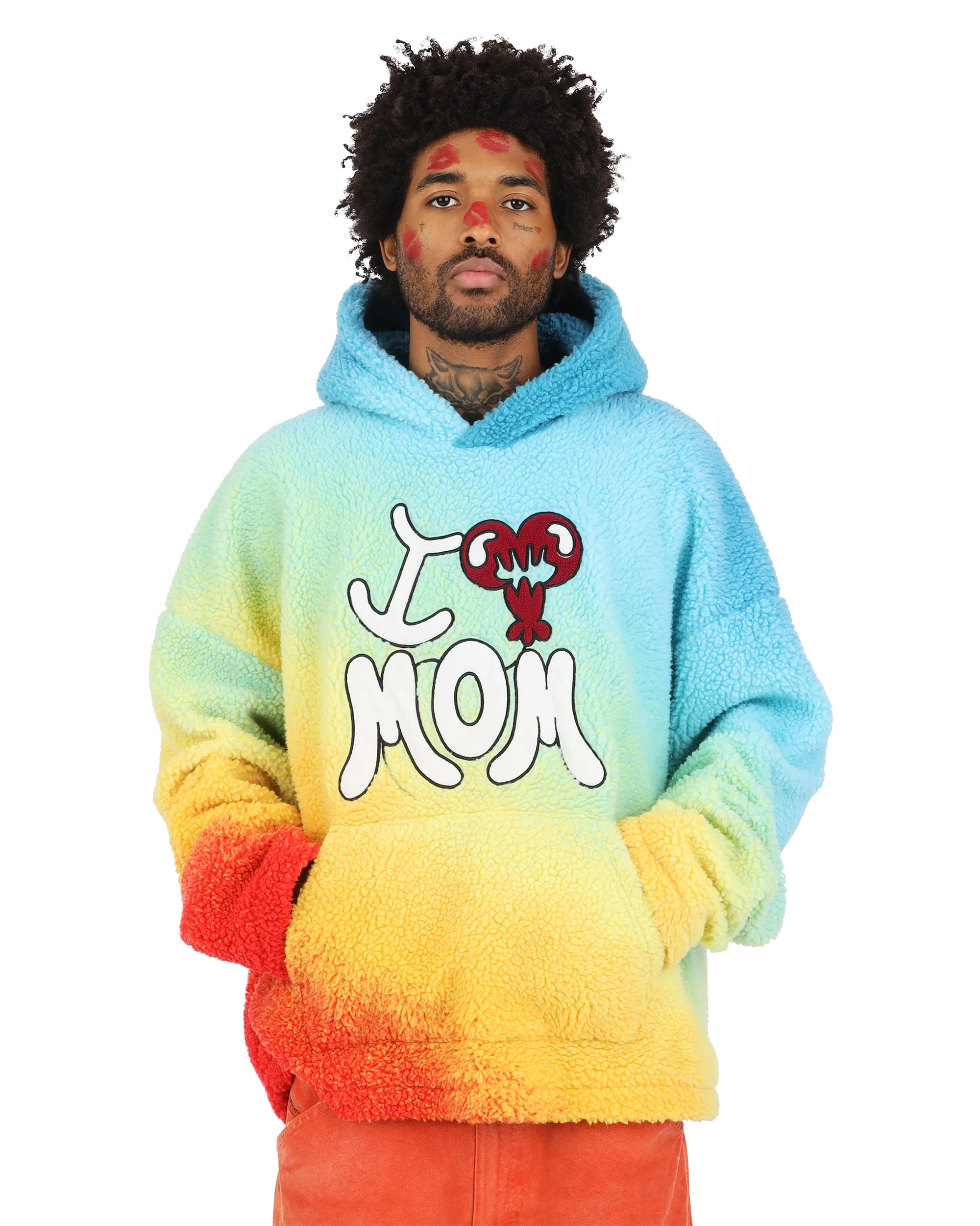 I LOVE MOM SHERPA HOODIE - Image 2