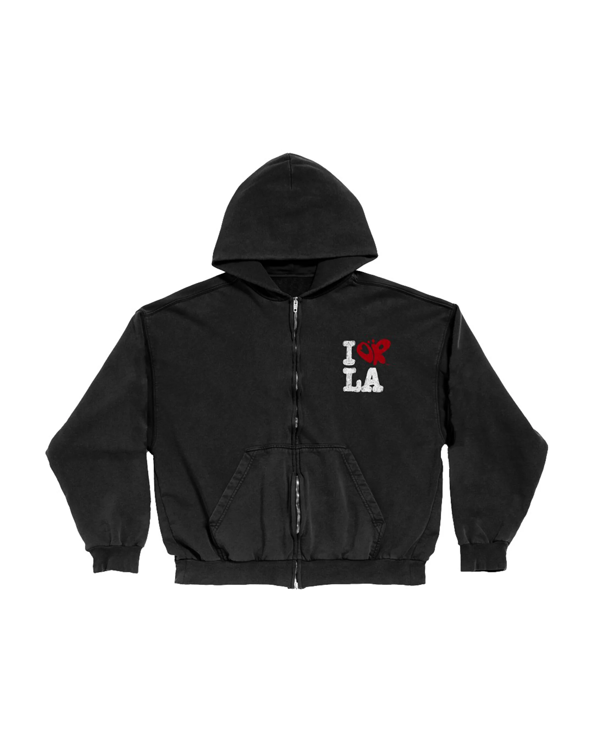 iām so obsessed with LA zip-hoodie