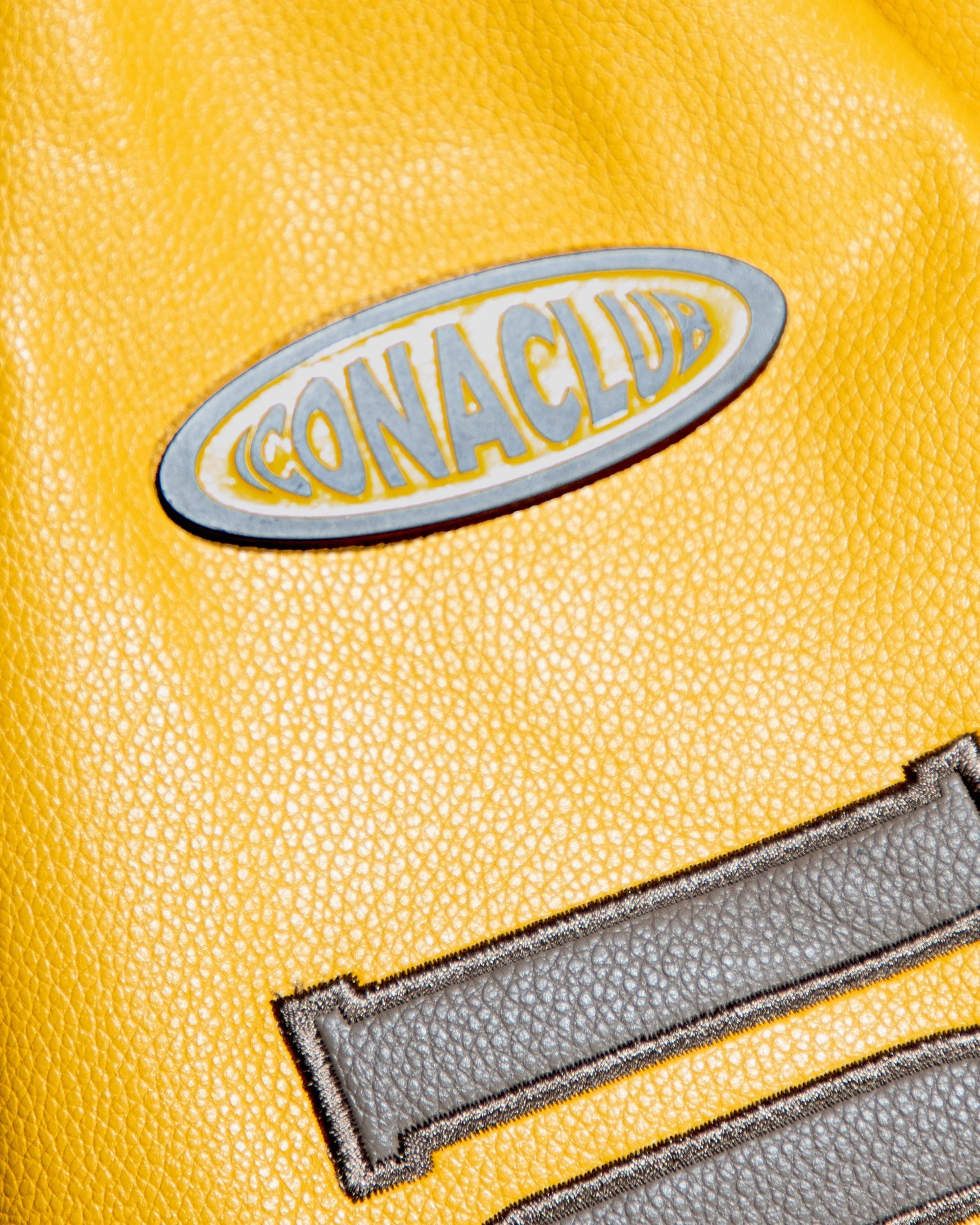 Iconaclub Leather Jacket Signal Yellow - Image 4