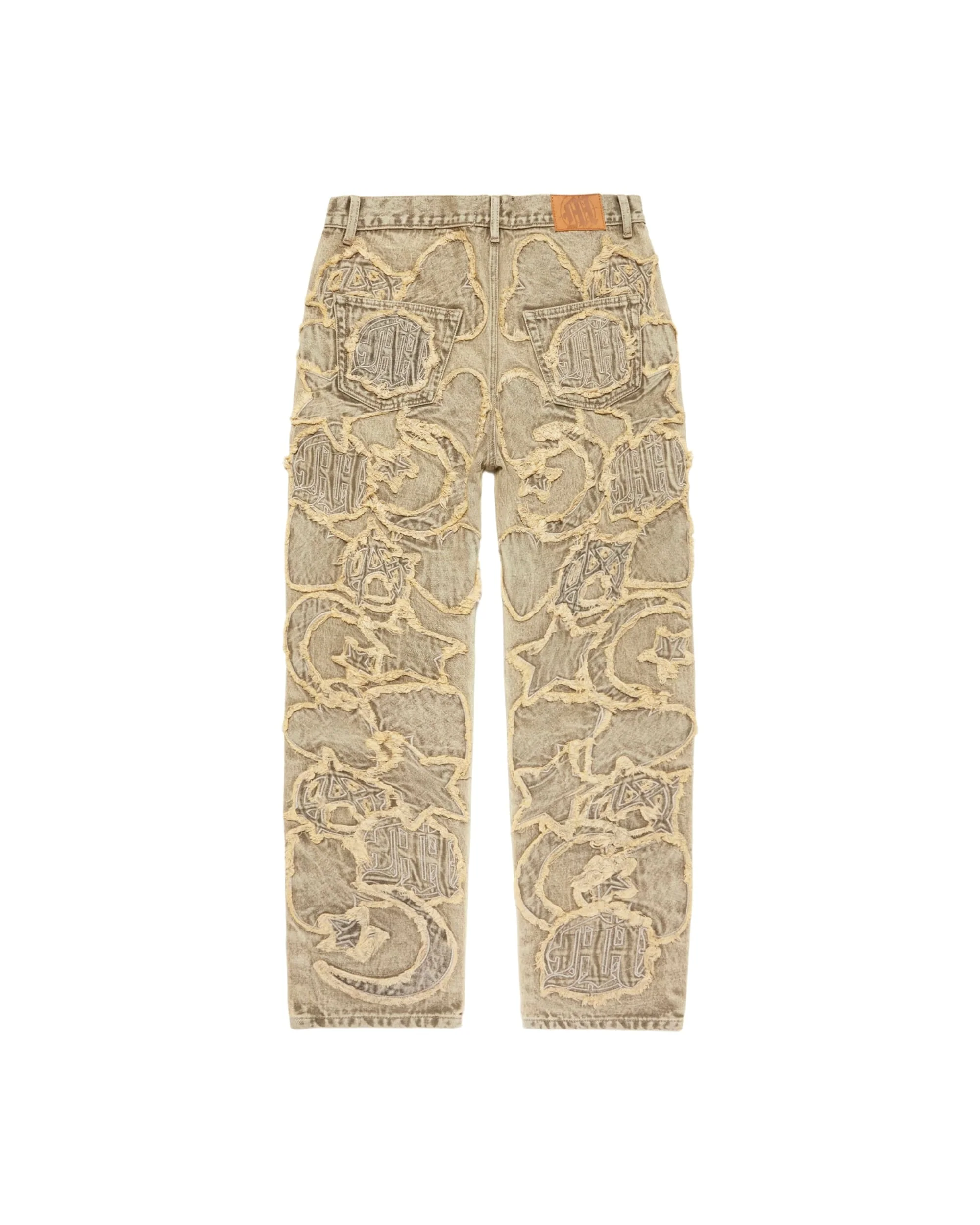 ICONOGRAPHY DENIM PATCH WORK PANTS - Image 2