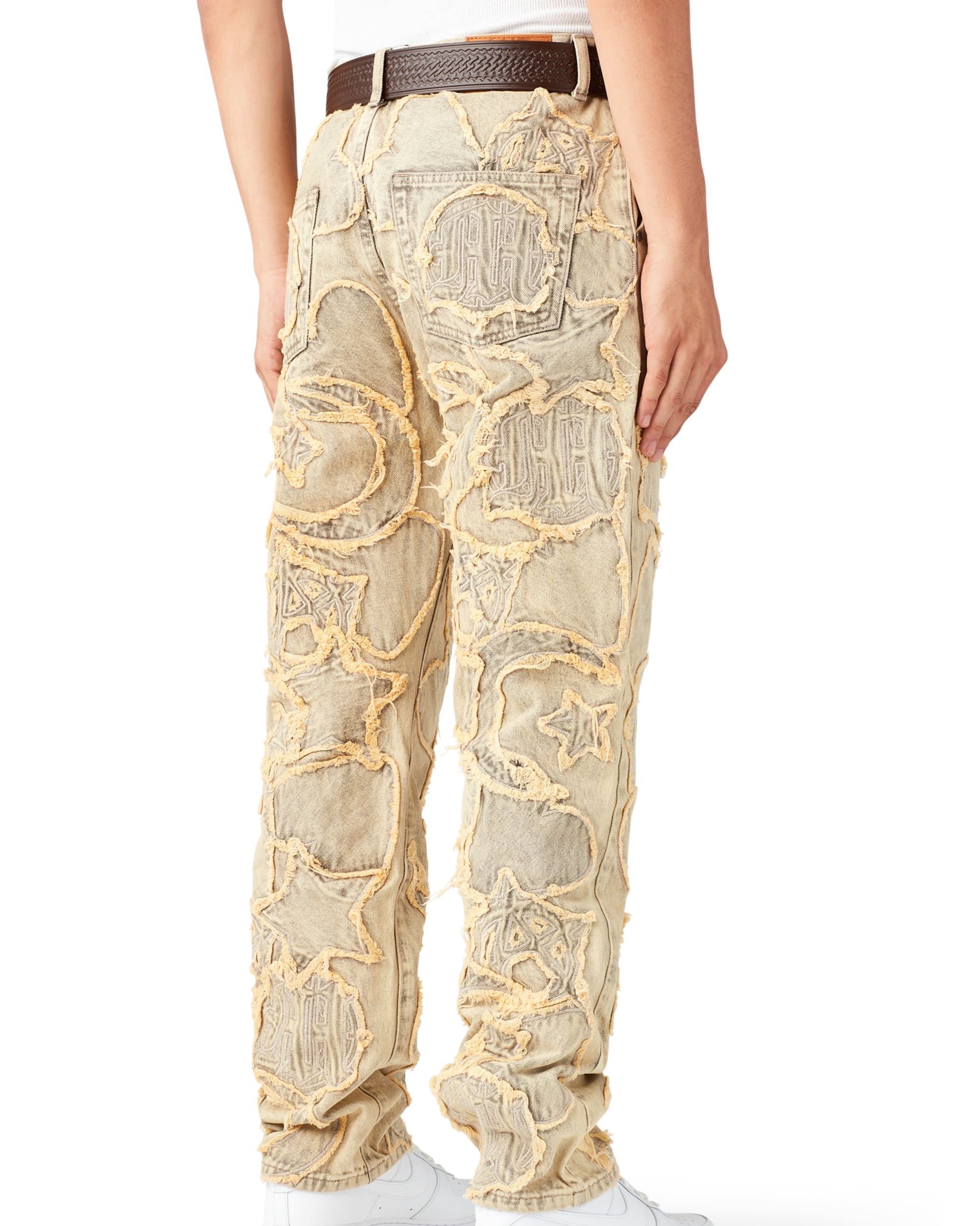 ICONOGRAPHY DENIM PATCH WORK PANTS - Image 5