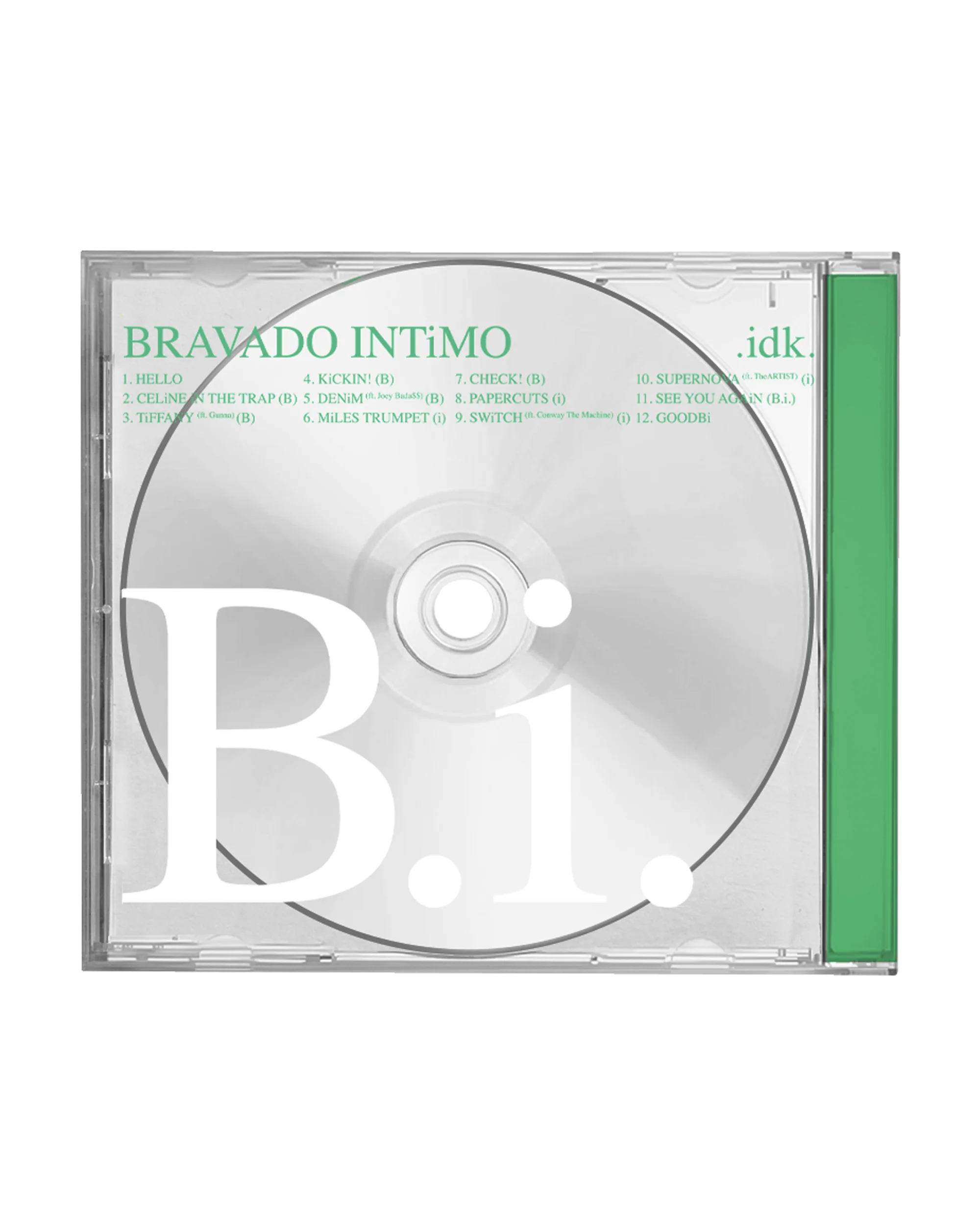 .idk. - BRAVADO+INTiMO (LP - Clear Dark Green Vinyl - Fat Beats Exclusive, CD)