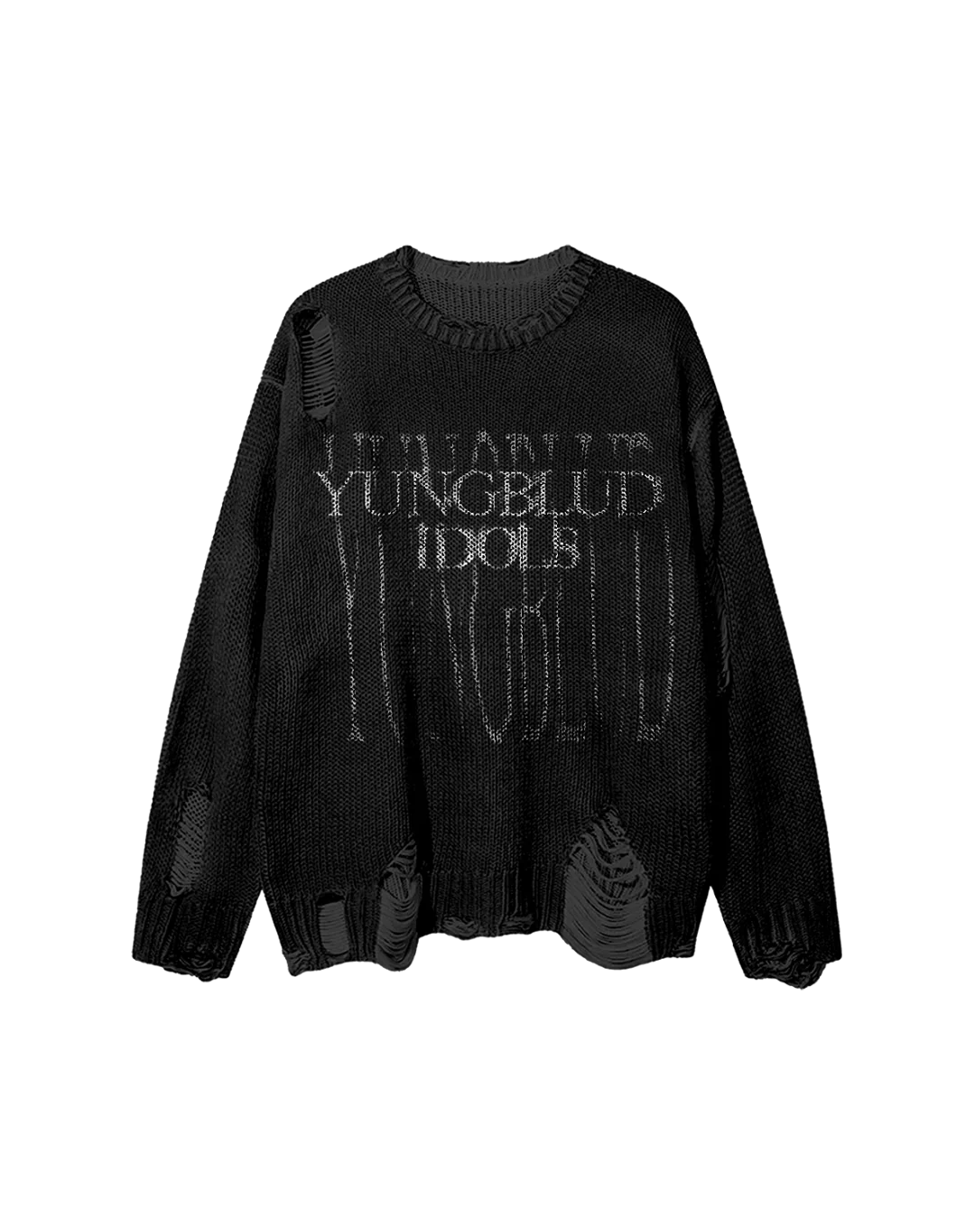 IDOLS DISTRESSED KNIT SWEATER