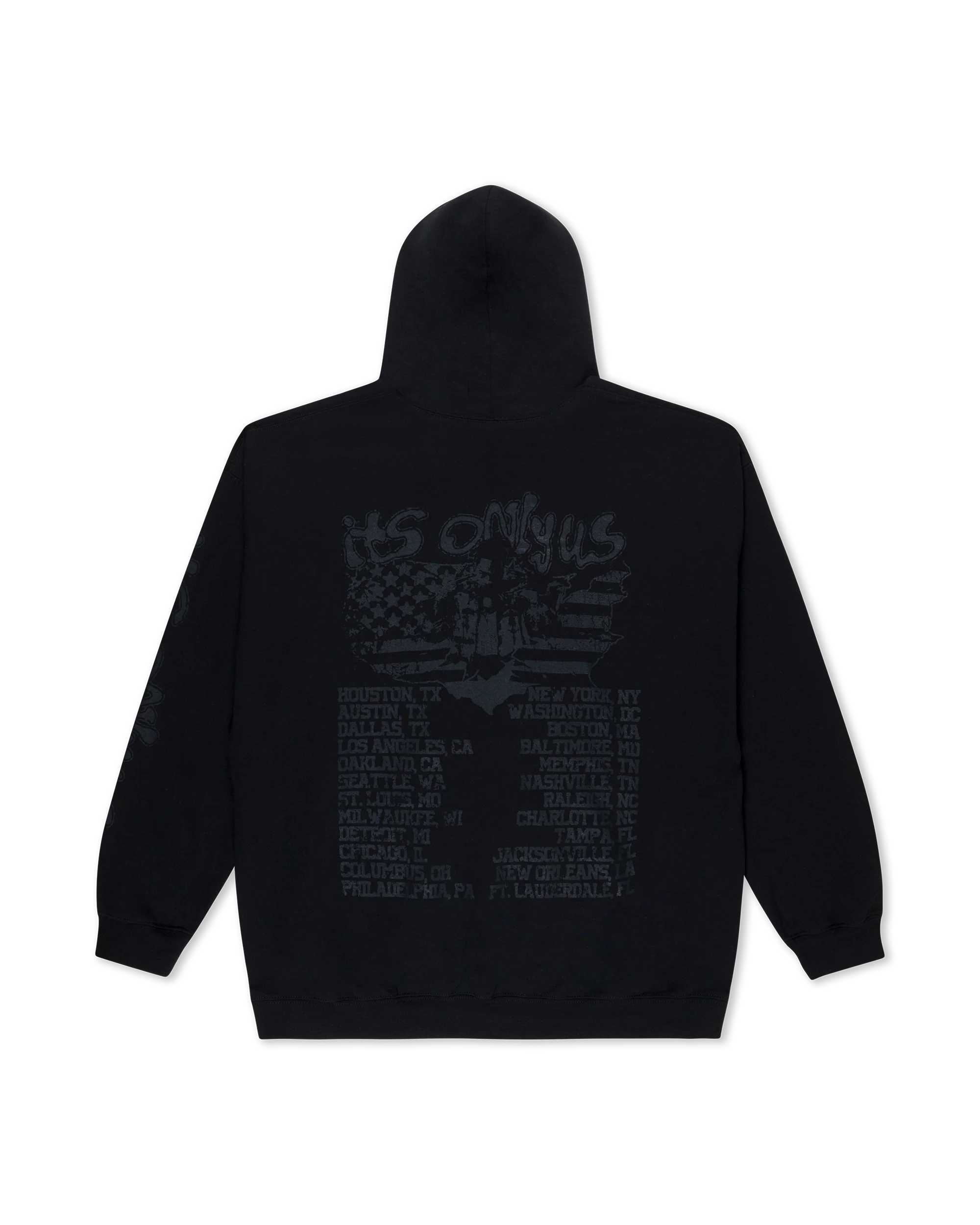 IOU TOUR HOODIE (BLACK) - Image 2