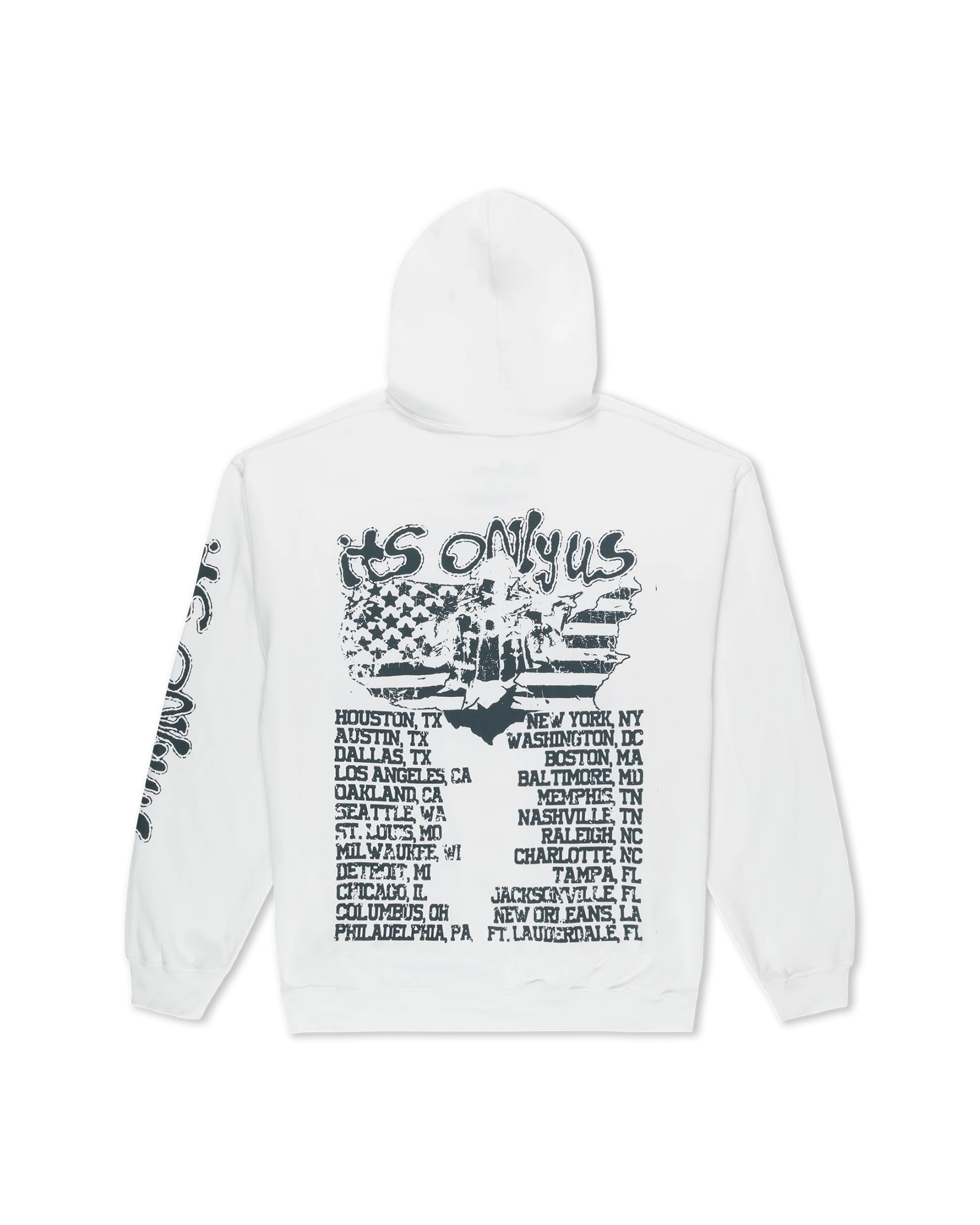 IOU TOUR HOODIE (WHITE) - Image 2