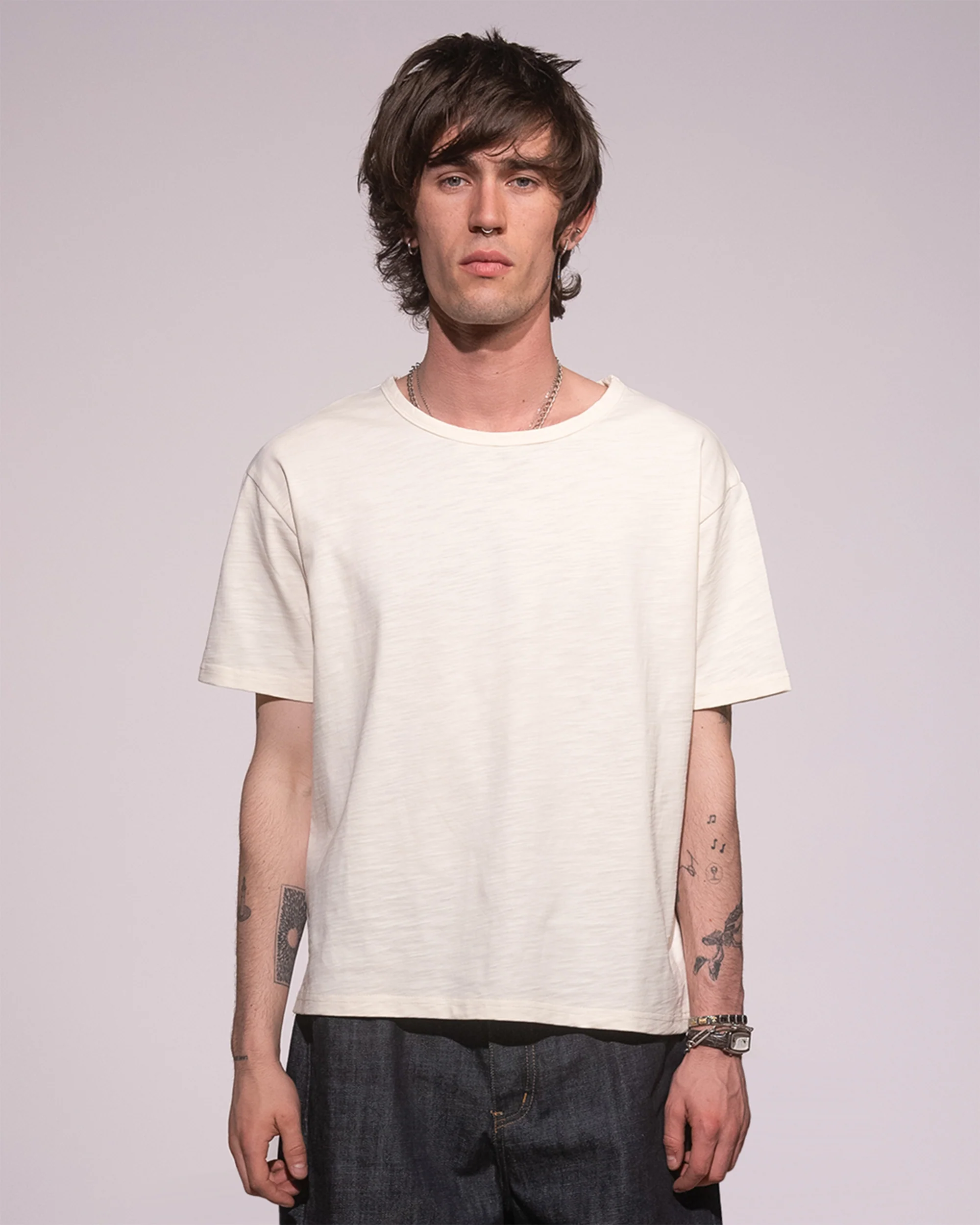 IVORY SLUB TSHIRT - Image 3