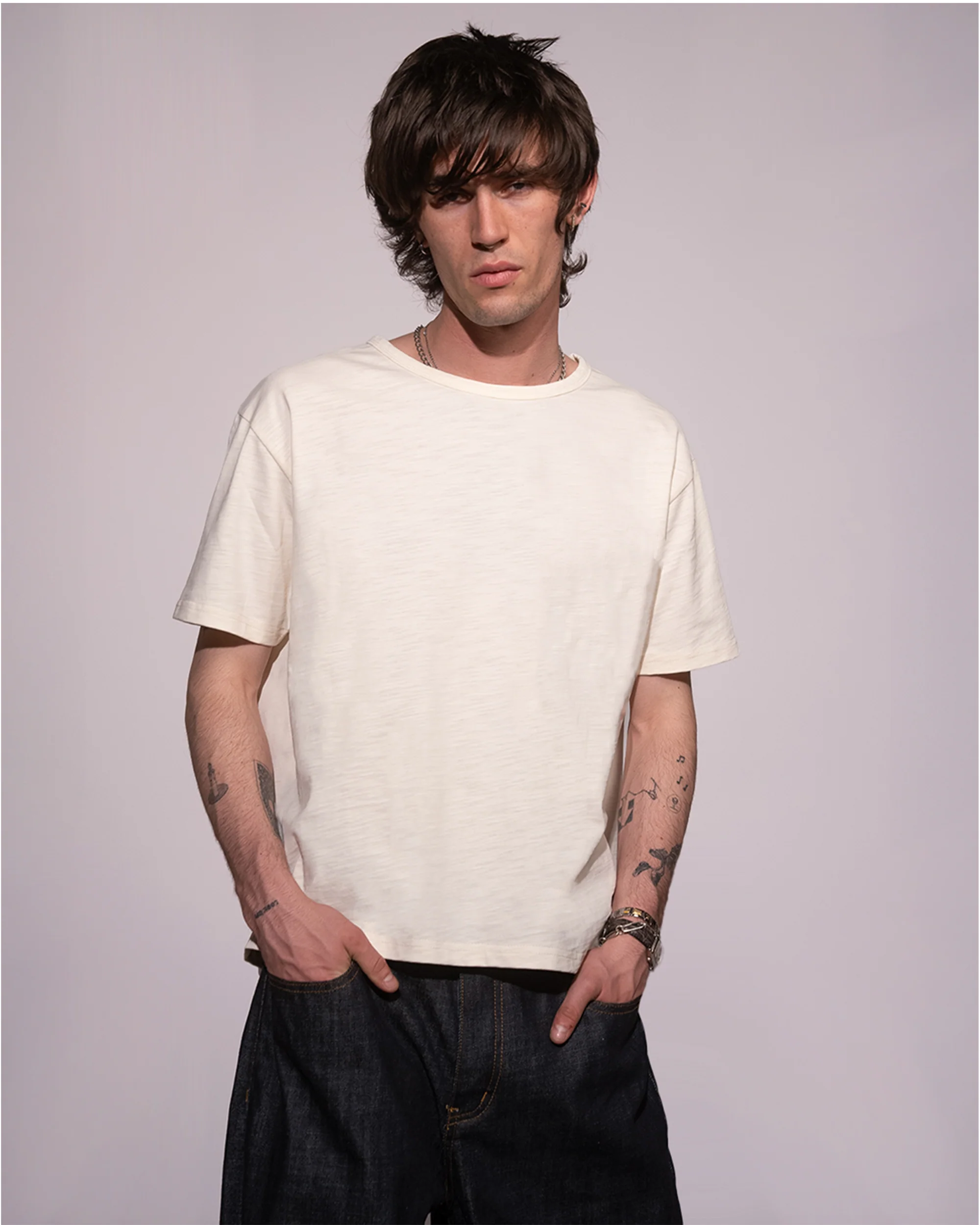 IVORY SLUB TSHIRT - Image 4