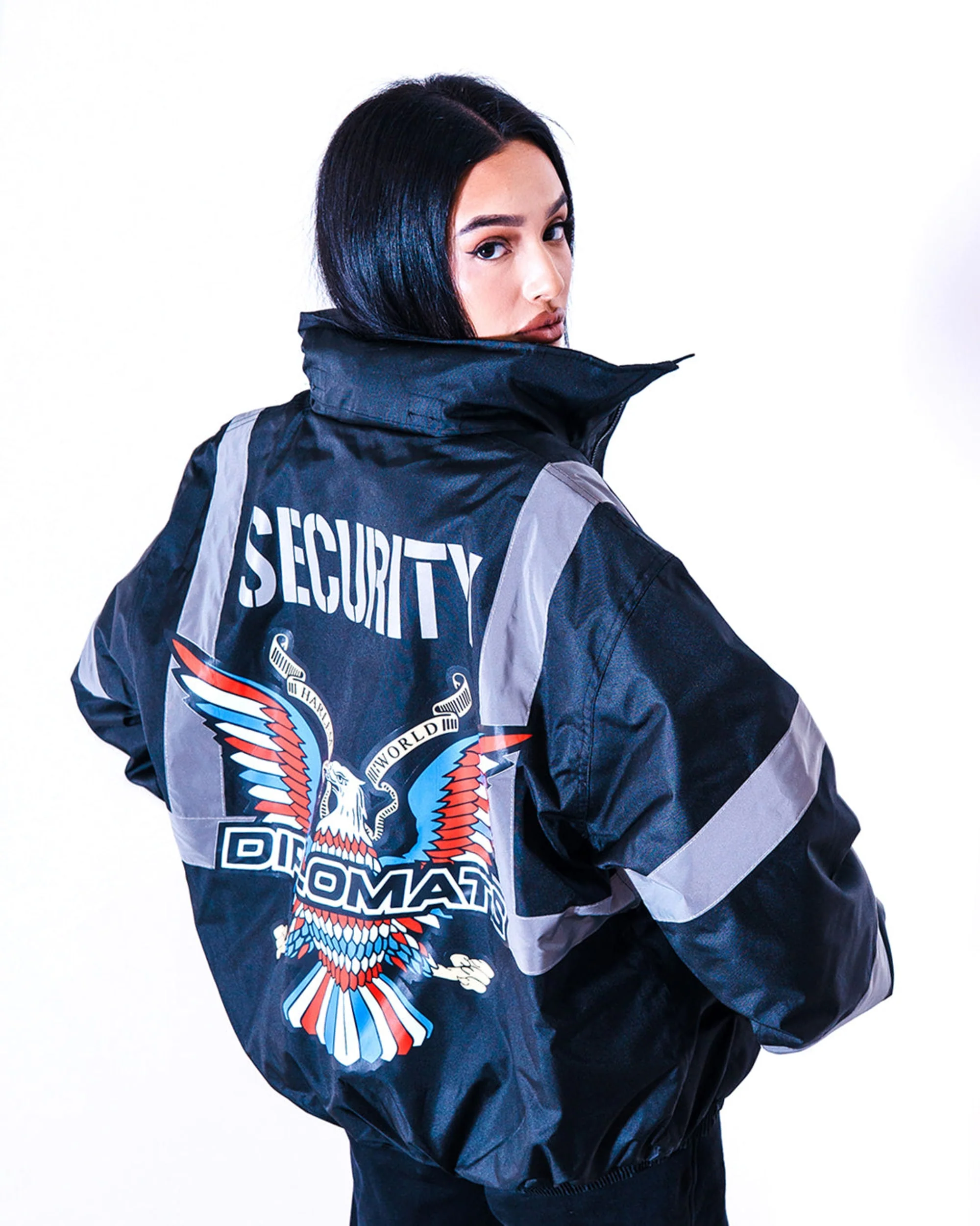 JOMO GLOBAL HIGH VISIBILITY JACKET + LIMITED GAS TRADING CARD SET / BLACK / SECURITY