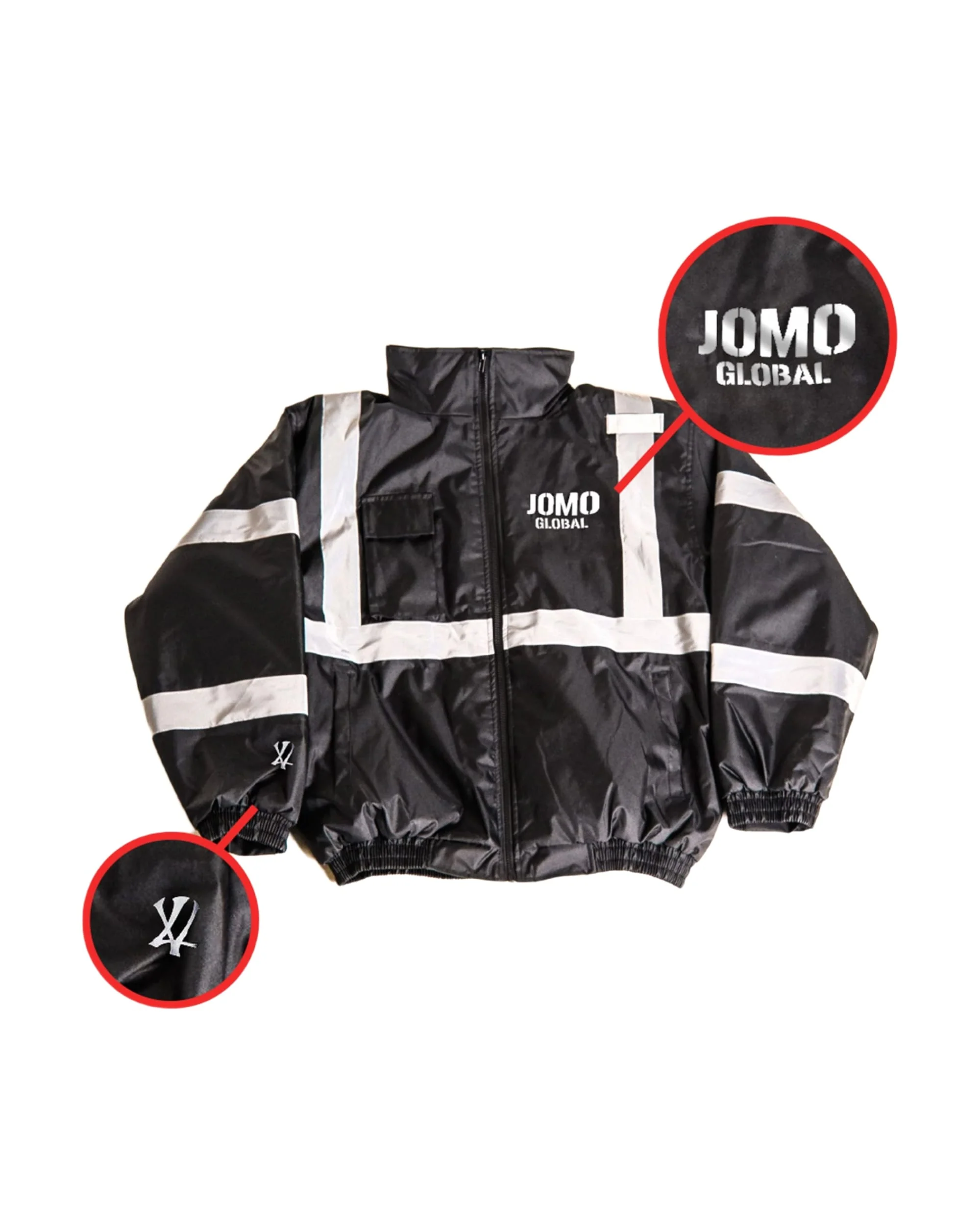 JOMO GLOBAL HIGH VISIBILITY JACKET + LIMITED GAS TRADING CARD SET / BLACK / SECURITY - Image 10