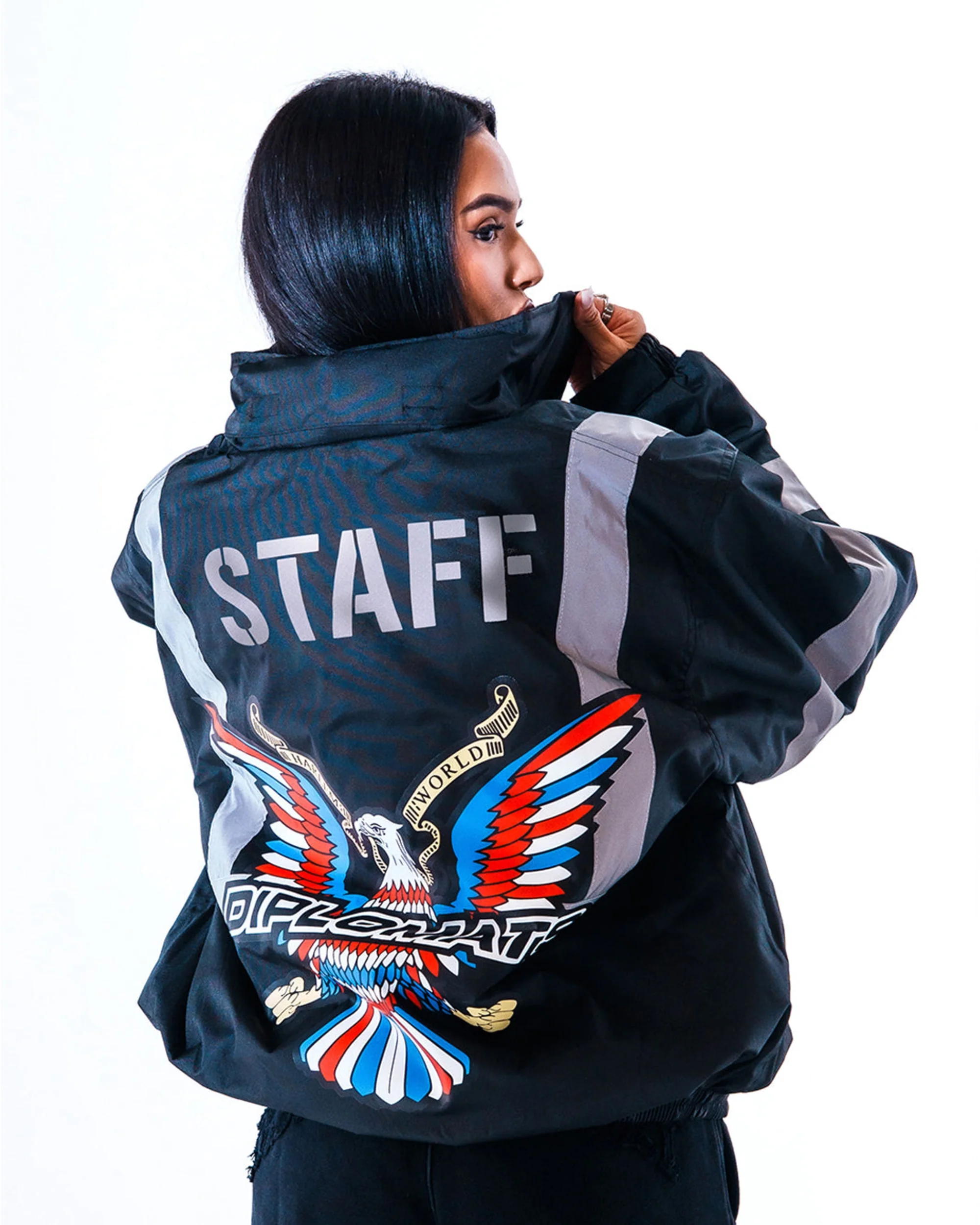 JOMO GLOBAL HIGH VISIBILITY JACKET + LIMITED GAS TRADING CARD SET / BLACK / STAFF