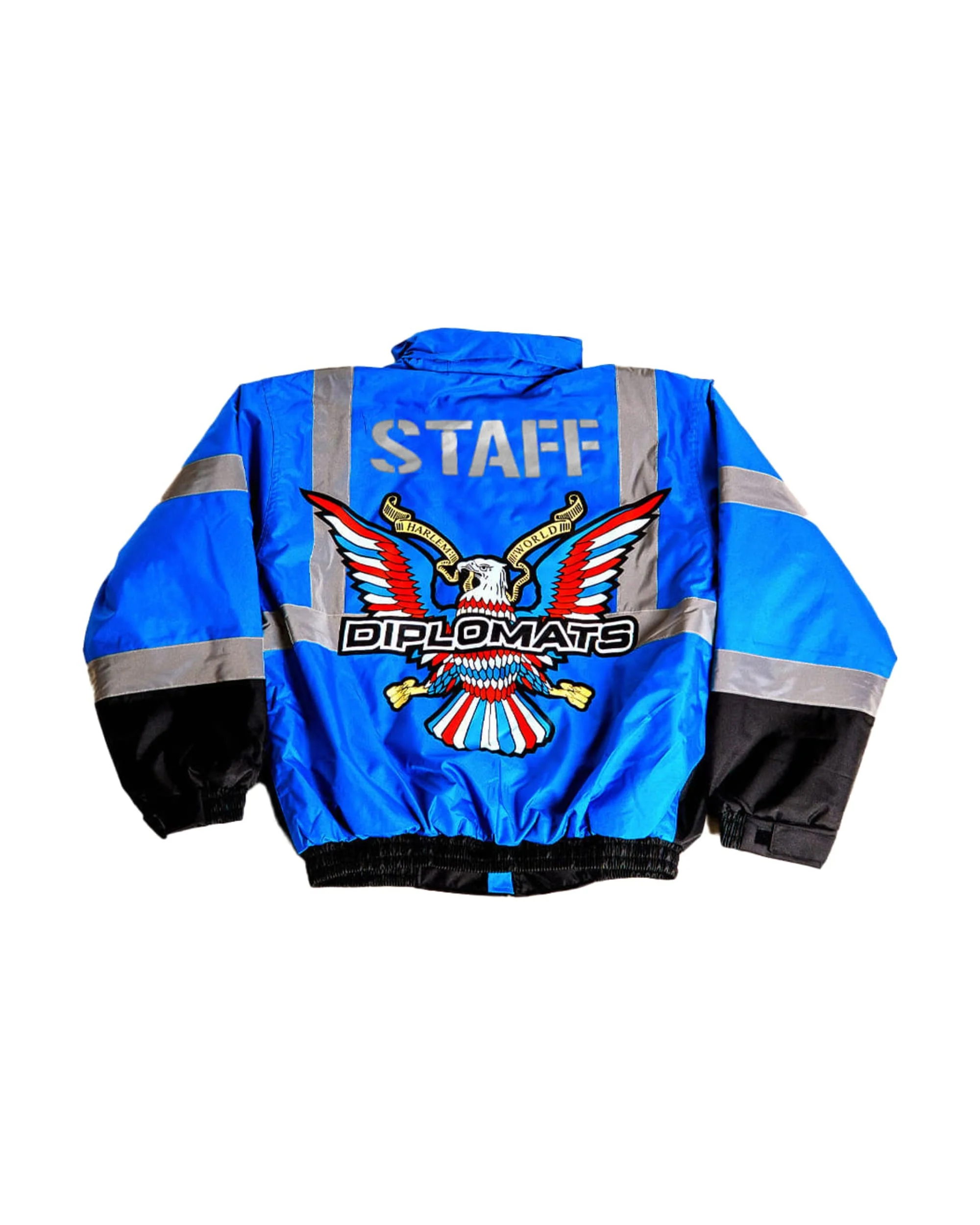 JOMO GLOBAL HIGH VISIBILITY JACKET + LIMITED GAS TRADING CARD SET / BLUE / STAFF. - Image 13
