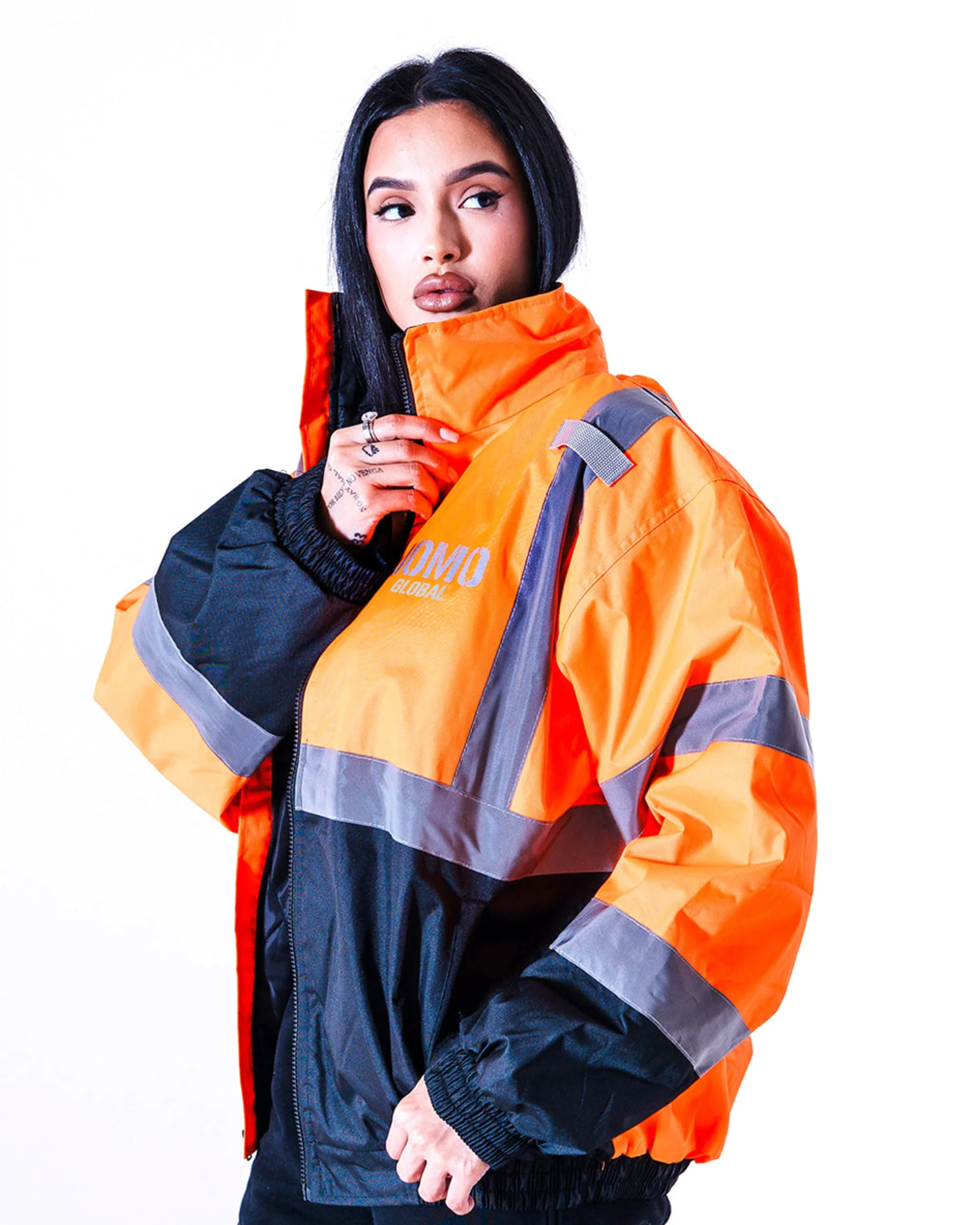JOMO GLOBAL HIGH VISIBILITY JACKET + LIMITED GAS TRADING CARD SET / ORANGE / SECURITY - Image 12