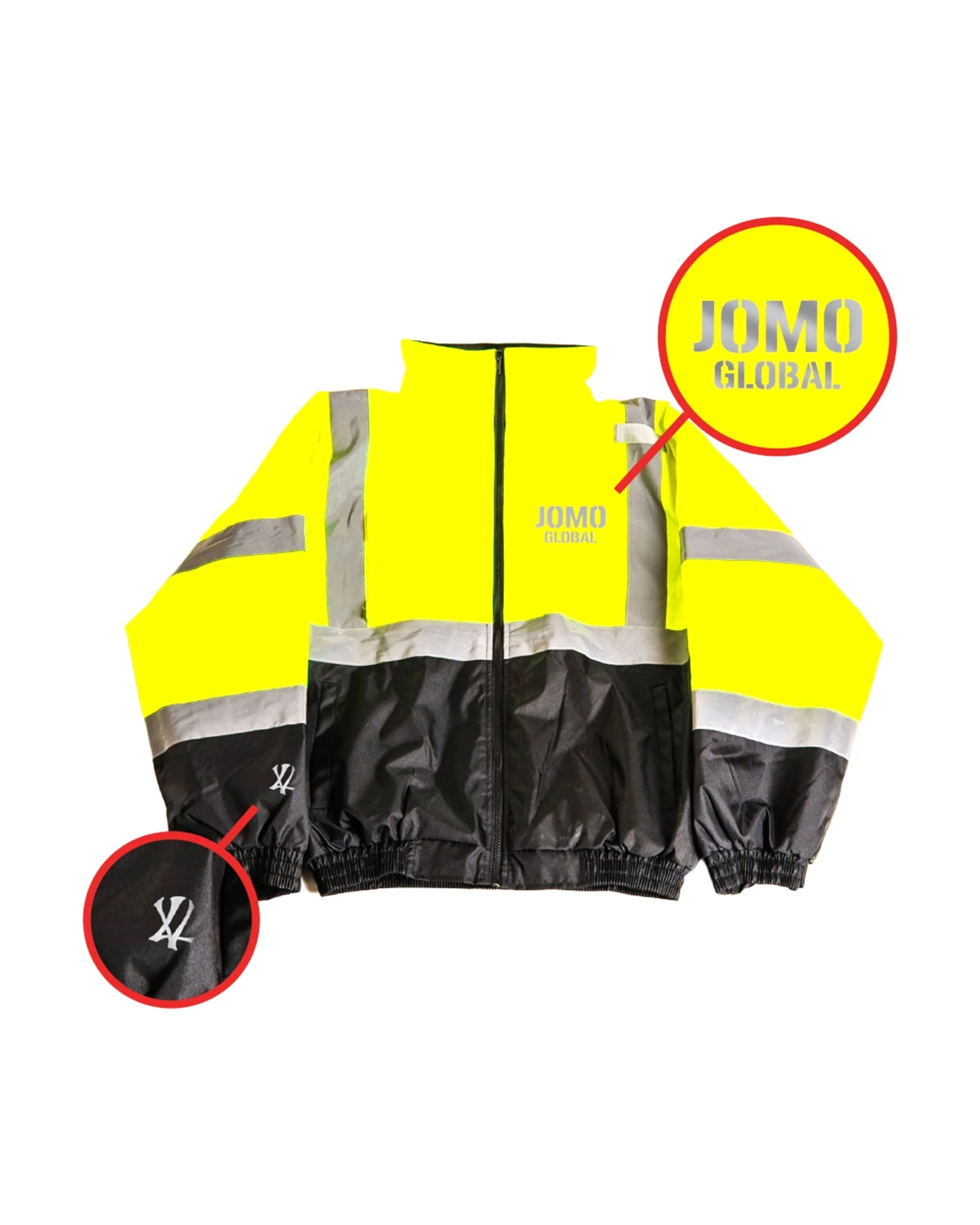 JOMO GLOBAL HIGH VISIBILITY JACKET + LIMITED GAS TRADING CARD SET / YELLOW / STAFF. - Image 10