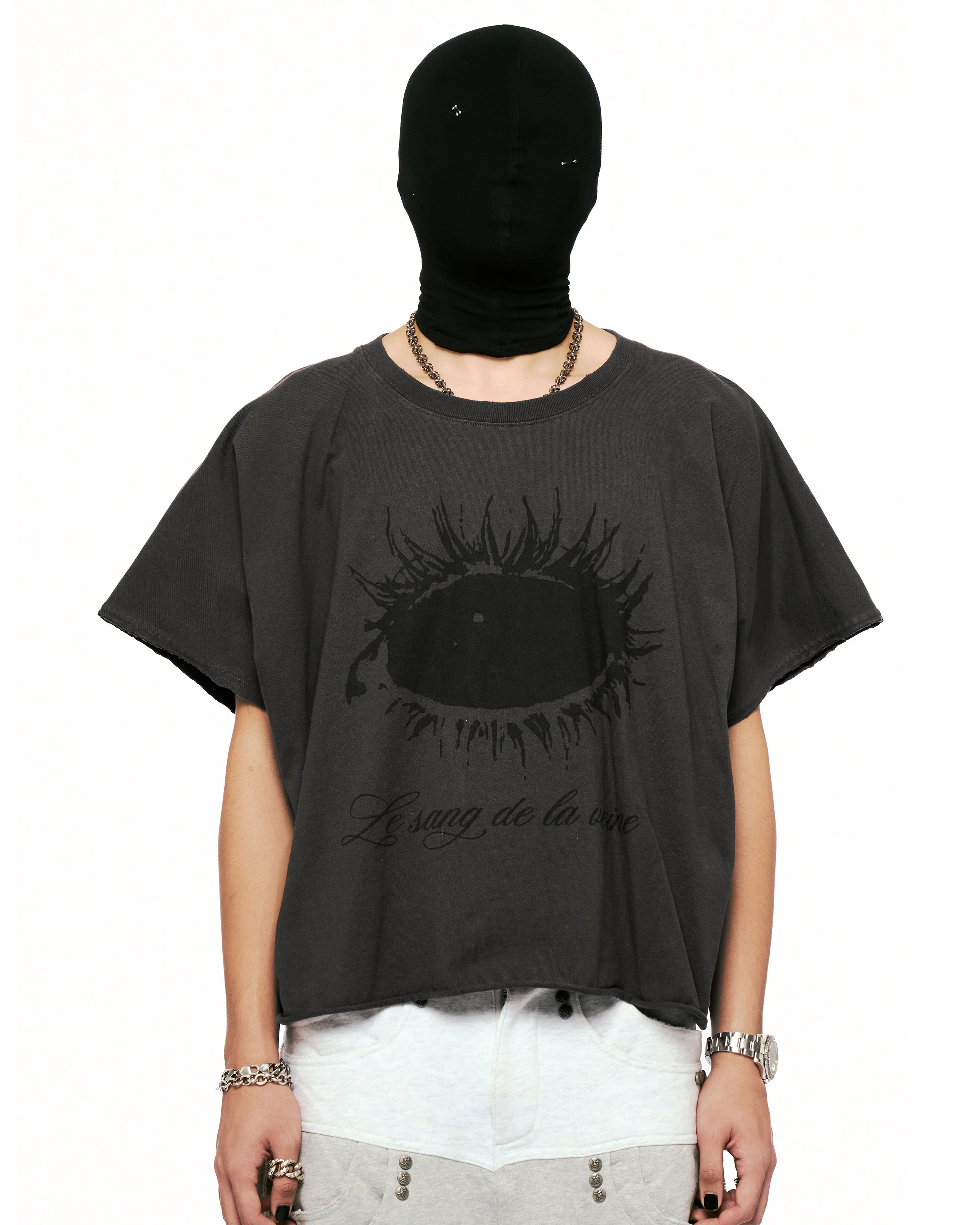 Julien Eye Loose T-shirt in Dark Grey - Image 6