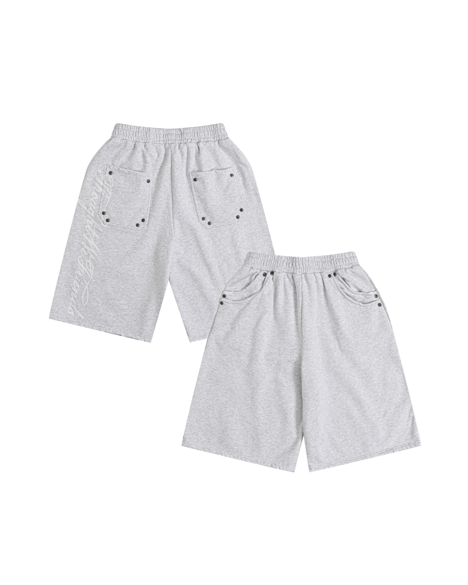 Junoa Printed Sweat Shorts in Light Grey - Image 18