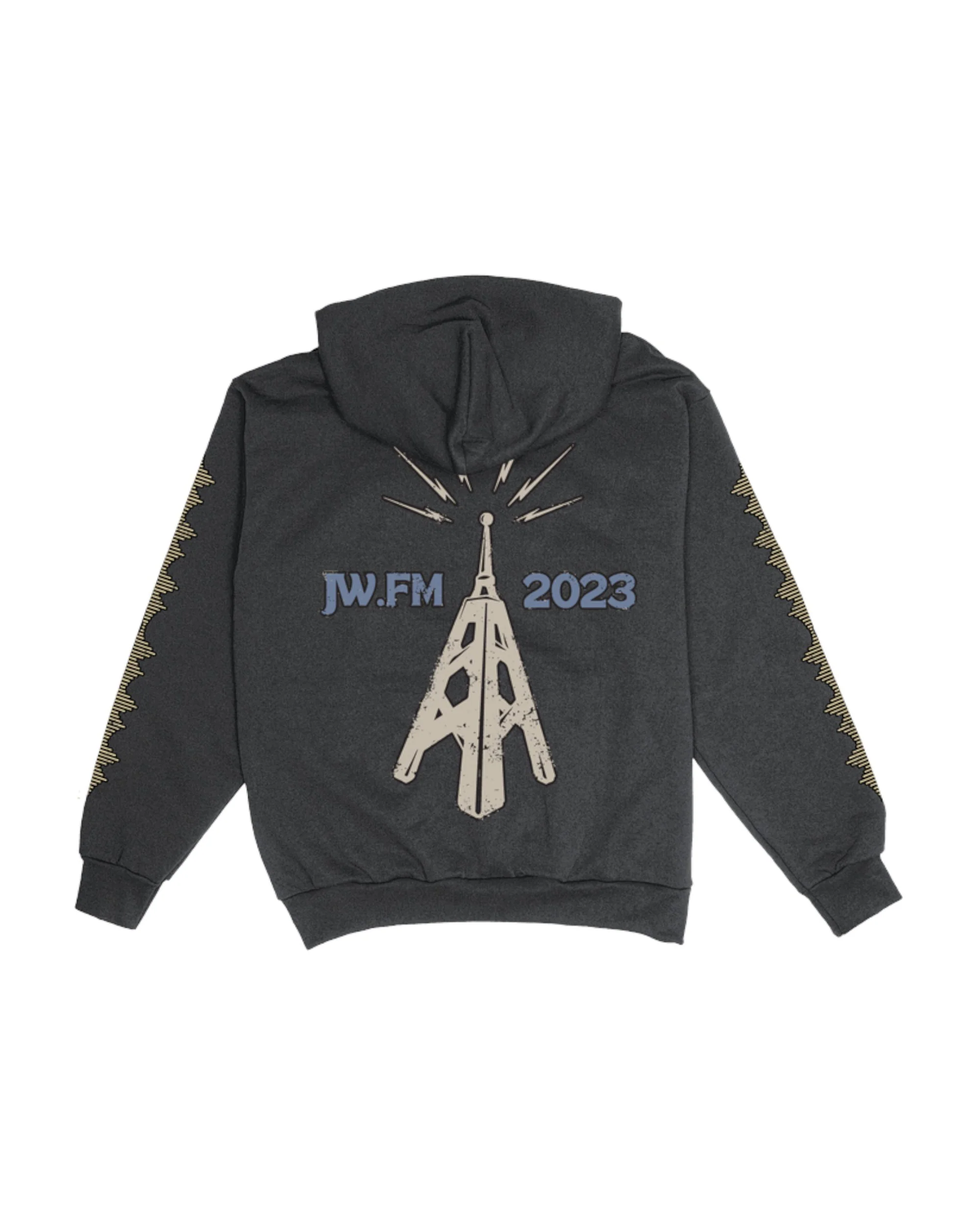 JW.FM Vintage Black Hoodie - Image 2