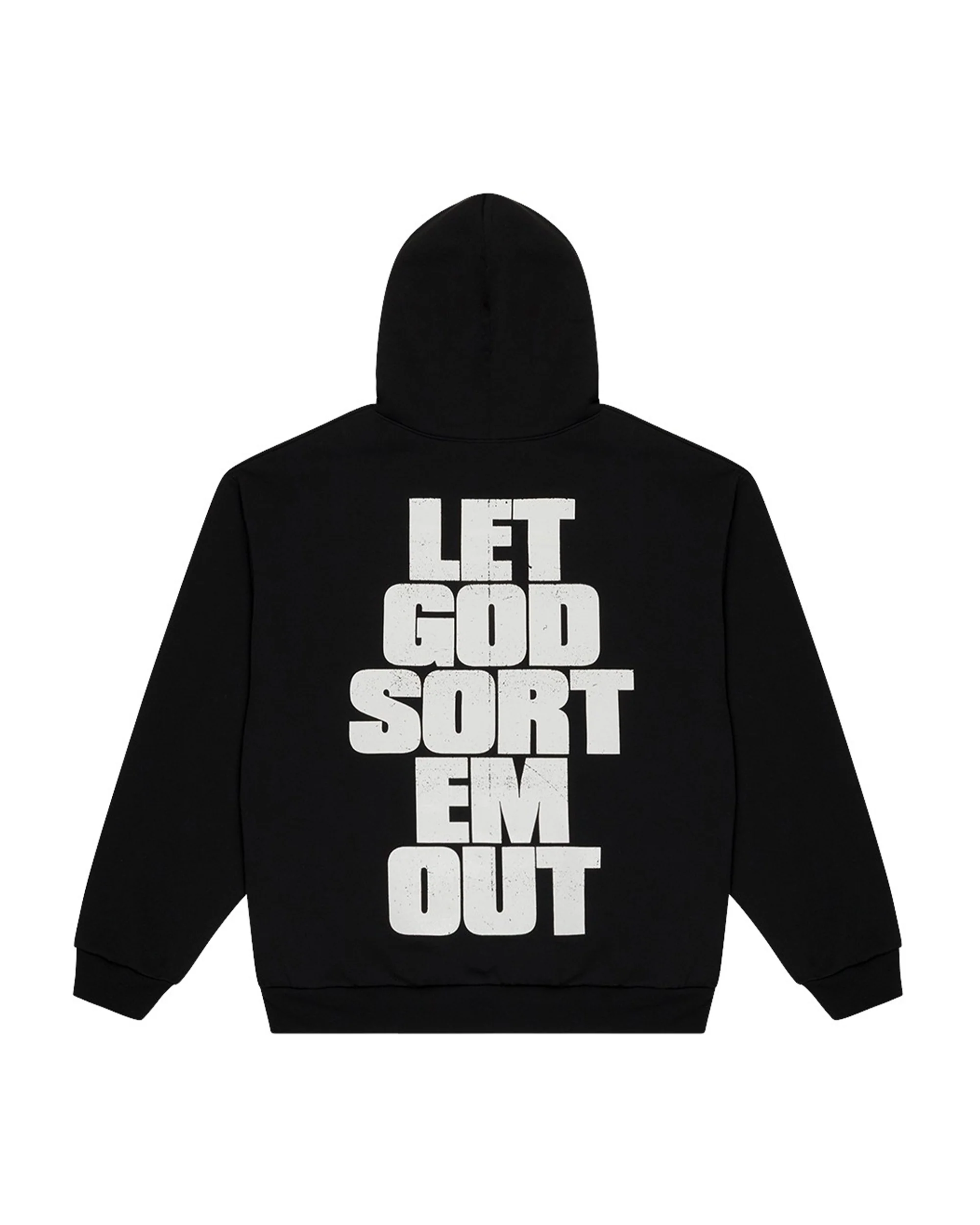KAWS X CLIPSE LET GOD SORT EM OUT SHIELD HOODIE - Image 2