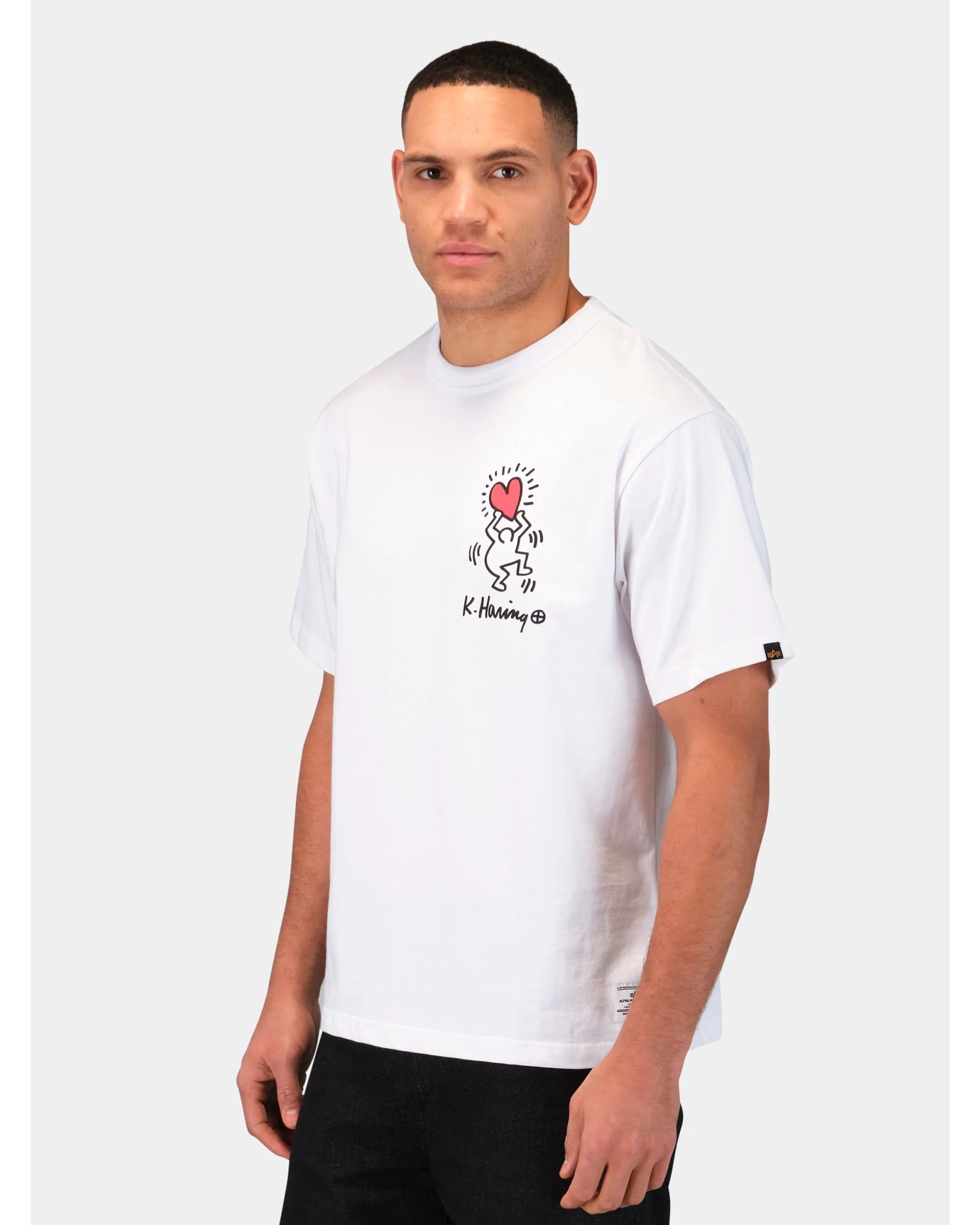 KEITH HARING X ALPHA GRAPHIC TEE "HEART MAN" - Image 10
