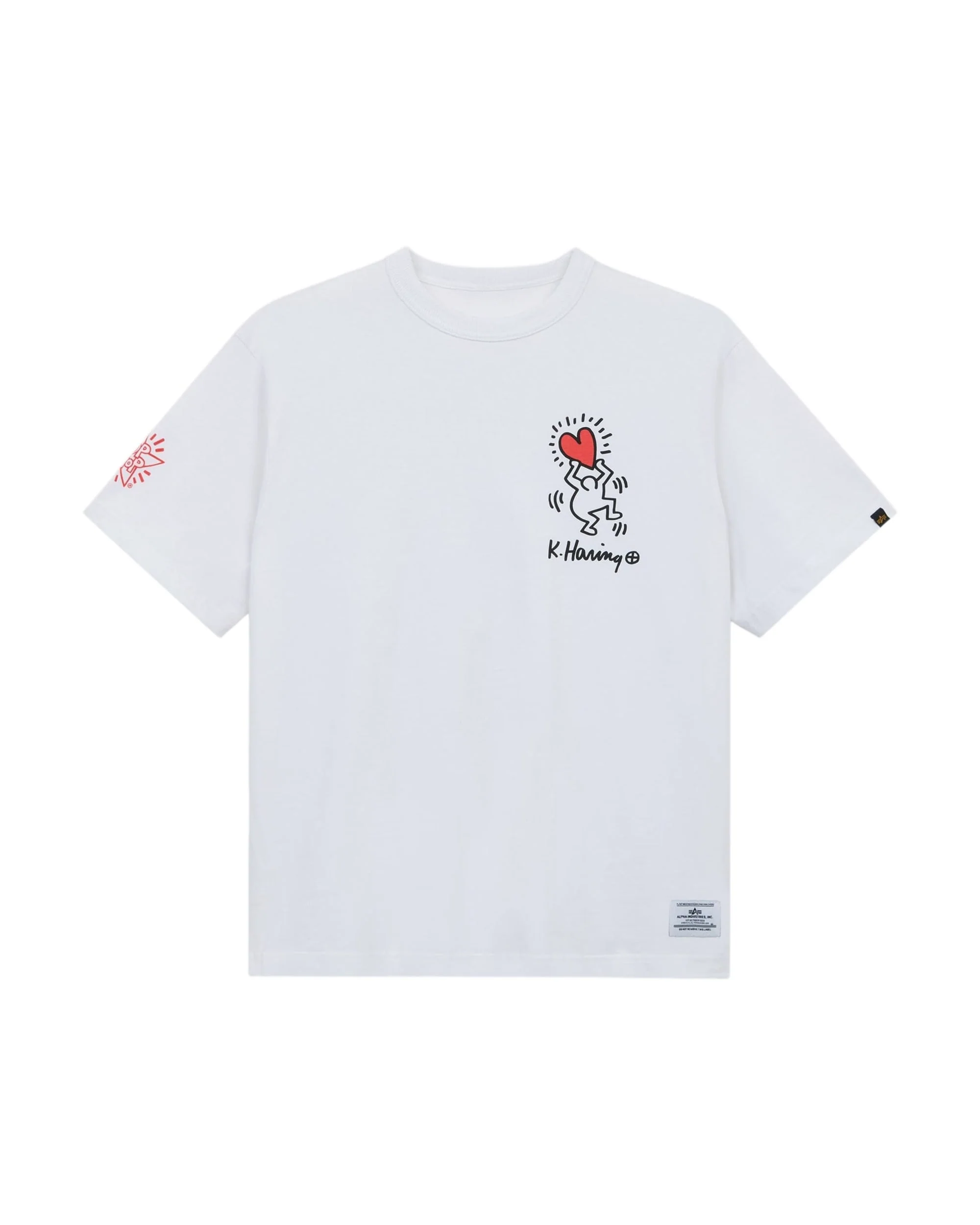 KEITH HARING X ALPHA GRAPHIC TEE "HEART MAN" - Image 7