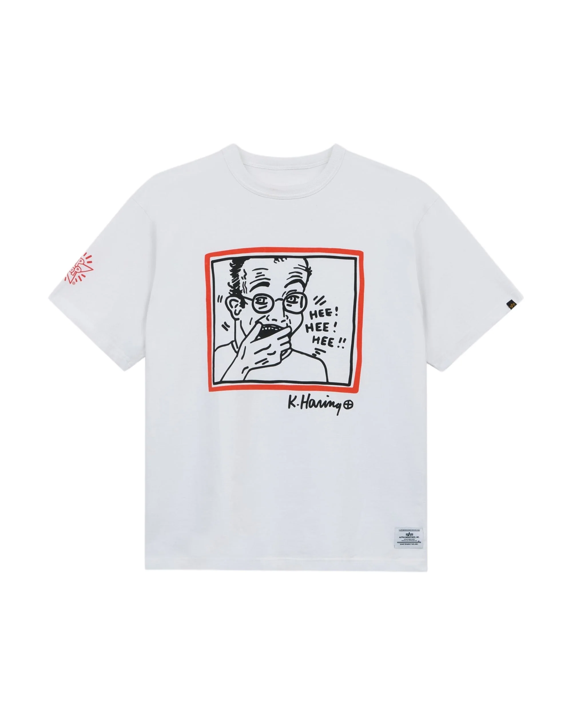 KEITH HARING X ALPHA GRAPHIC TEE "HEE HEE"