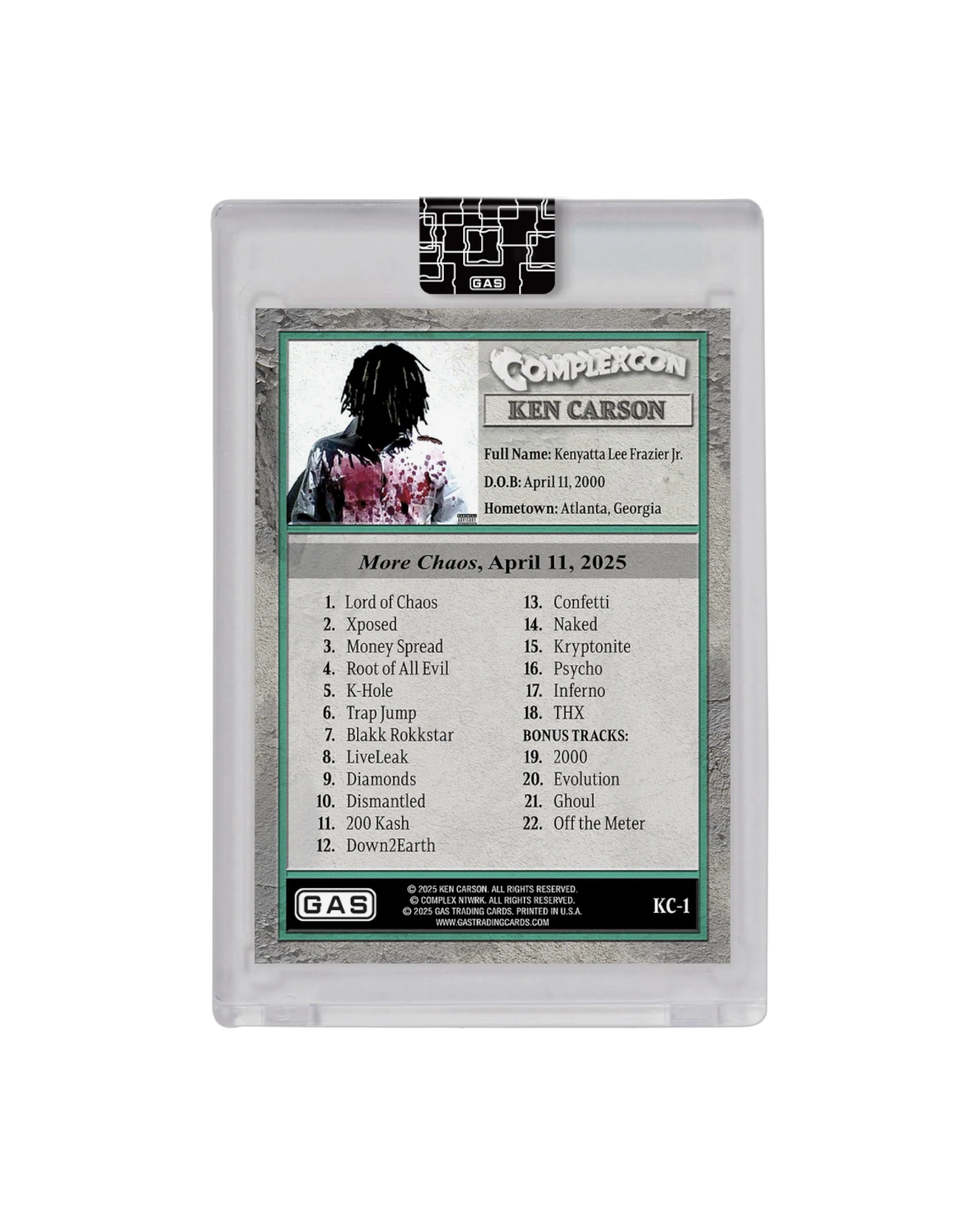 Ken Carson ComplexCon x GAS Trading Card - Image 5