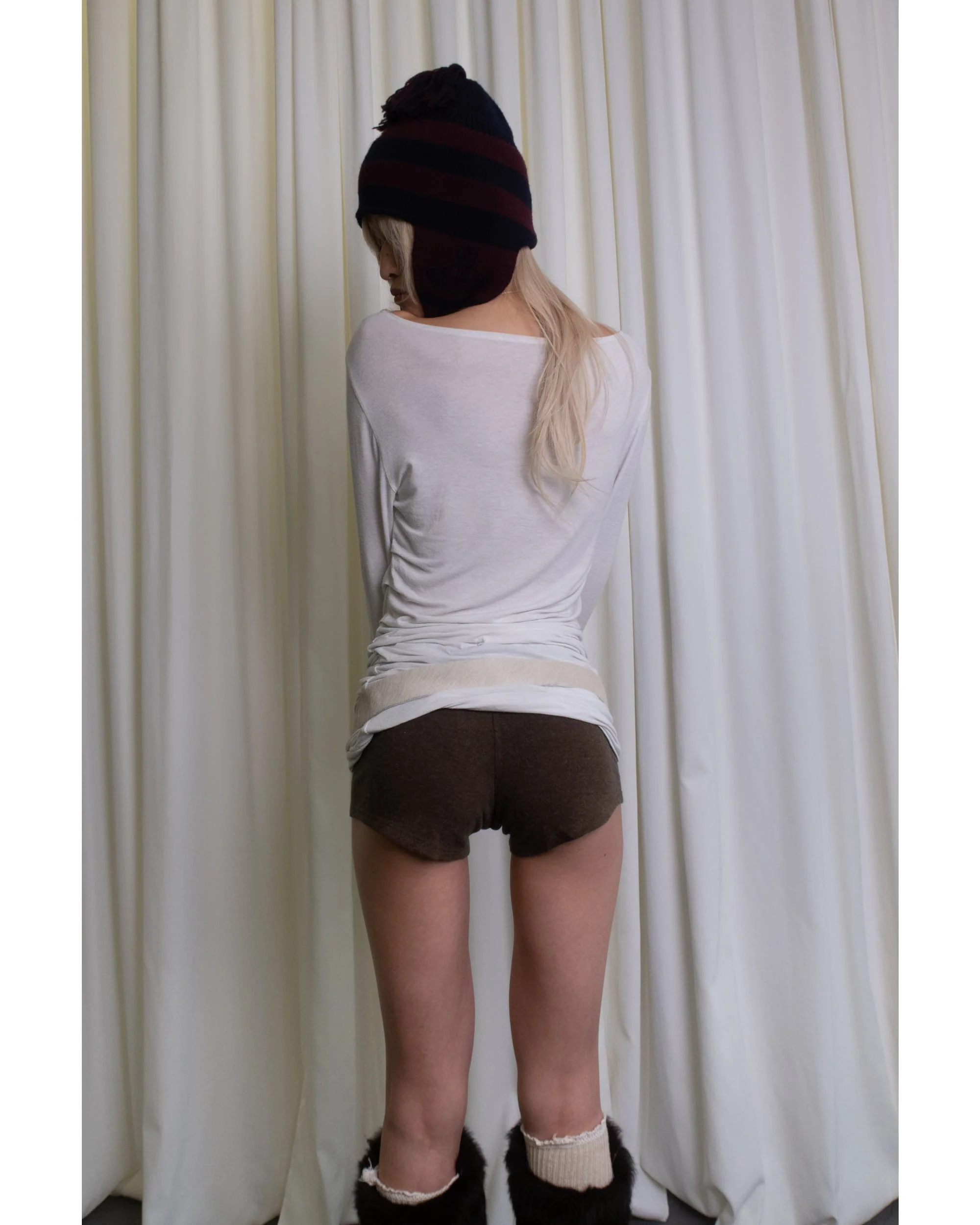 KNIT BOY SHORT - MOSS - Image 5