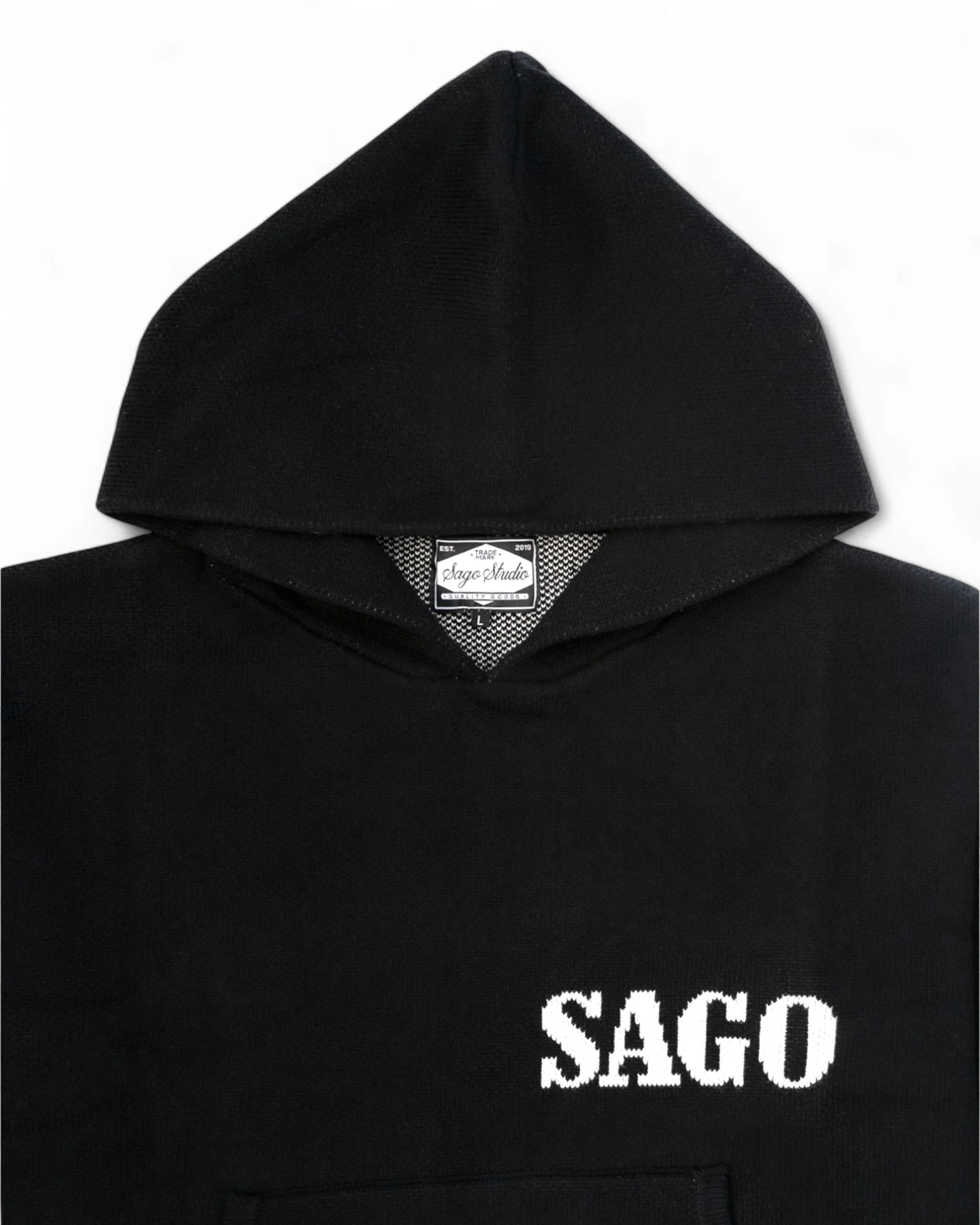 Knit pullover hoodie - Image 3