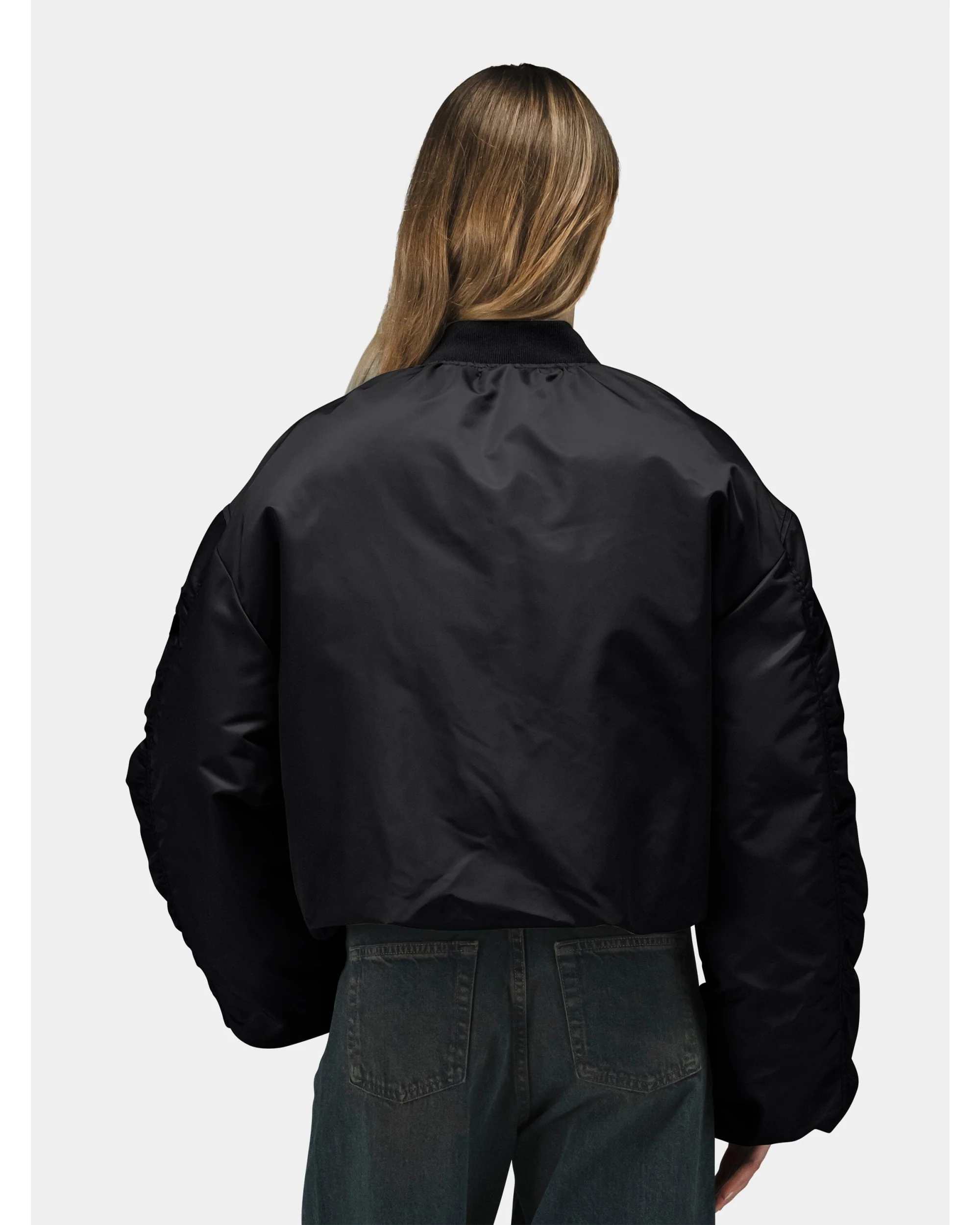 KNIT RIB MA-1 FLIGHT JACKET WOMENS - Image 10
