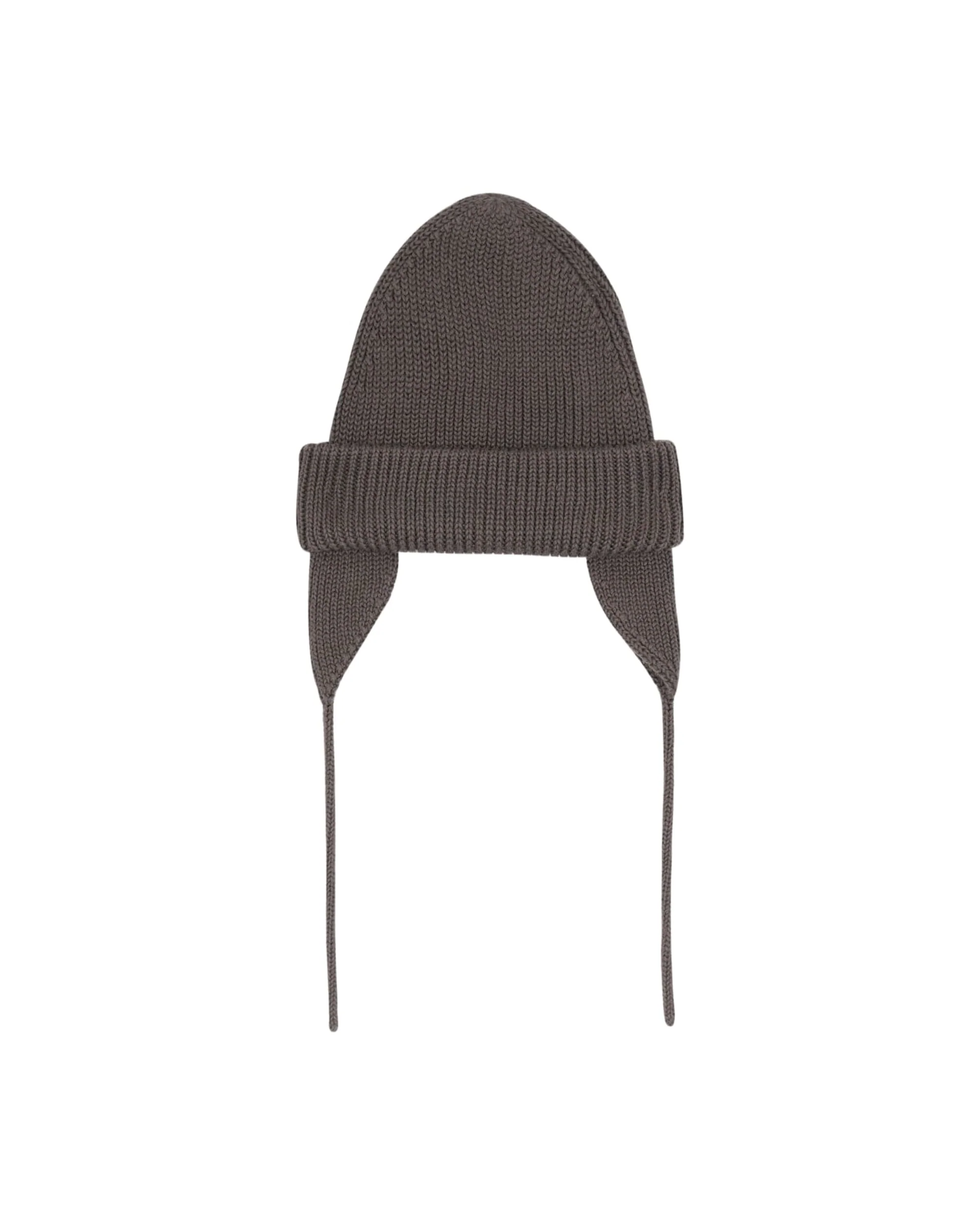 Knitted Ear Flap Beanie - Black - Image 3