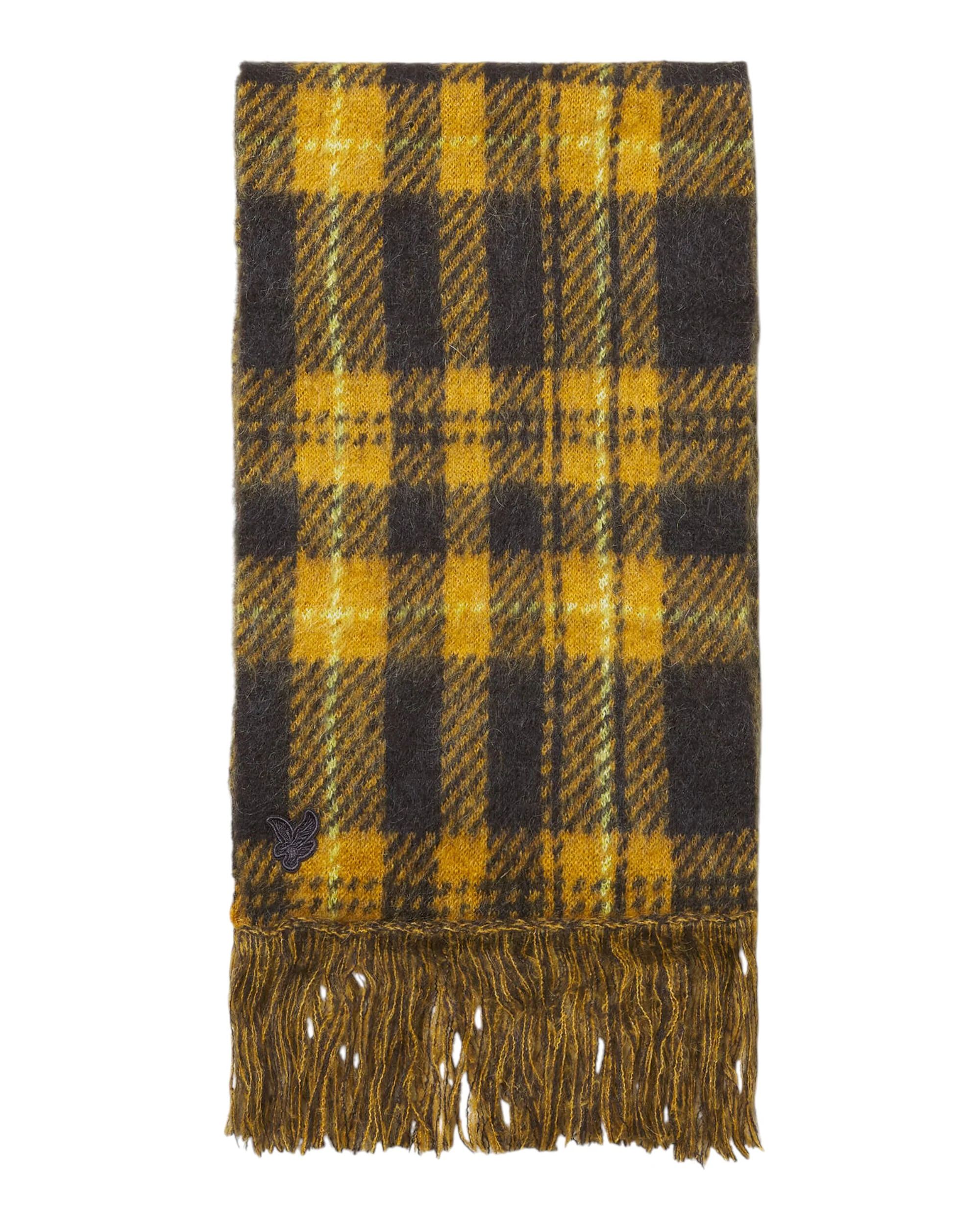 KNITTED TARTAN SCARF - ANNIVERSARY GOLD - Image 3