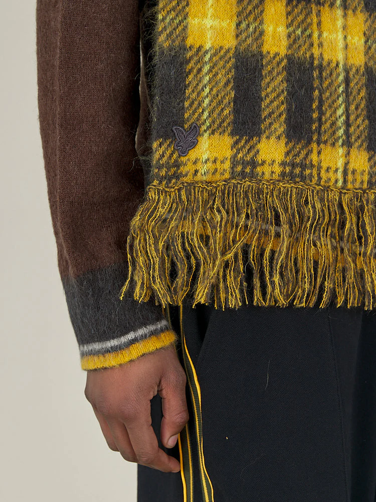 KNITTED TARTAN SCARF - ANNIVERSARY GOLD - Image 6