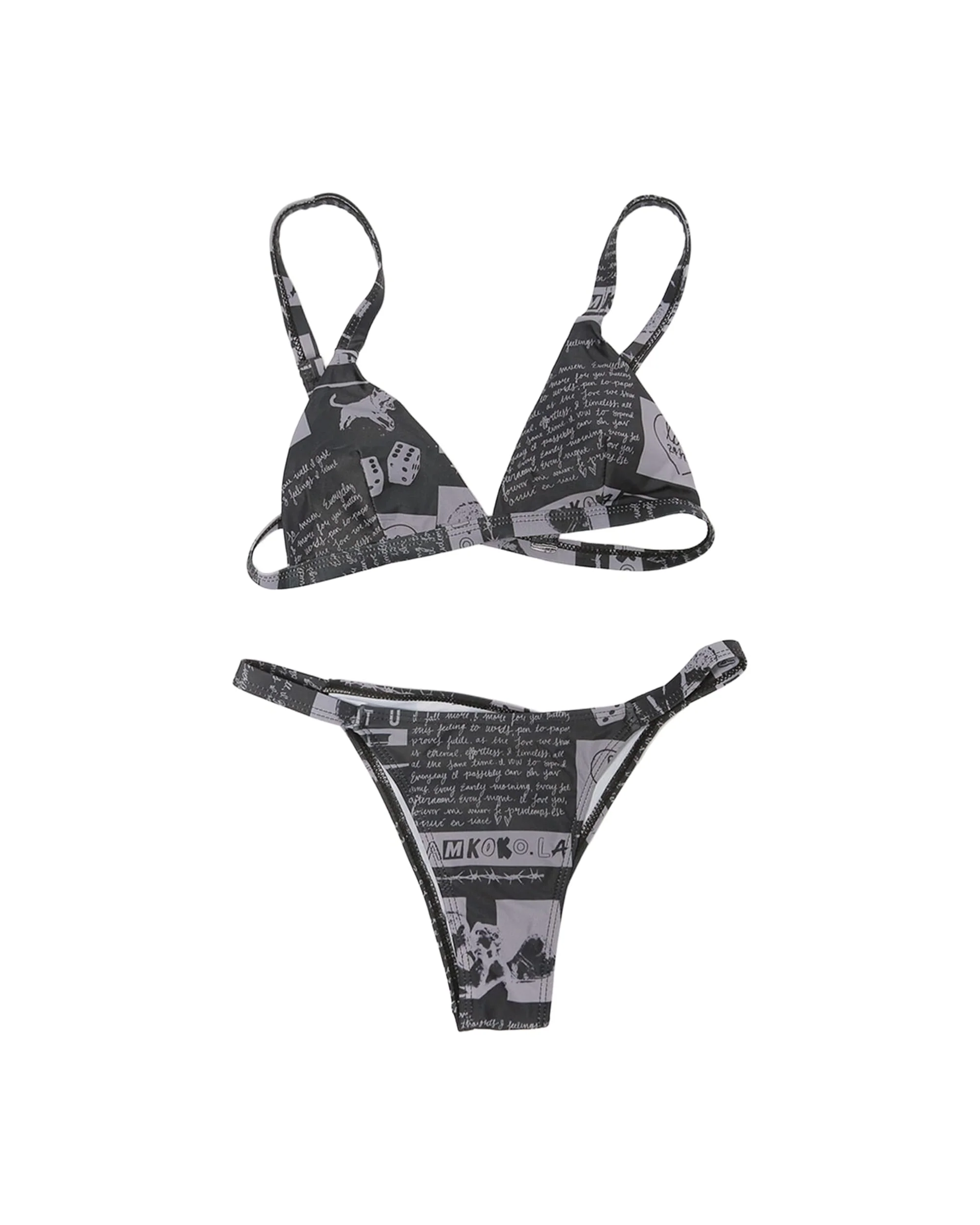 koko SWIM: Black Newspaper Bikini