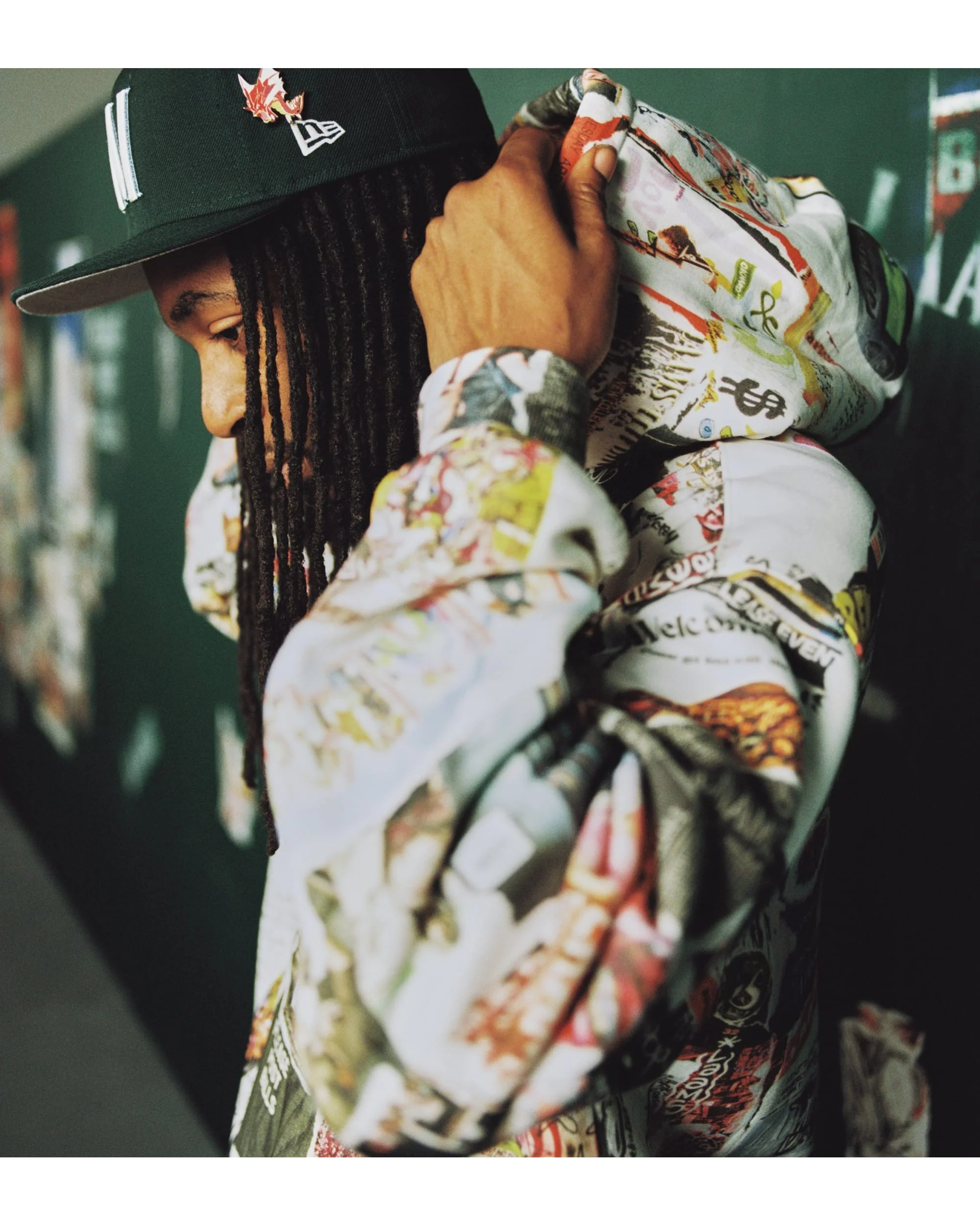 LAAMS Posted Bills All Over Hoodie (Multi) - Image 2