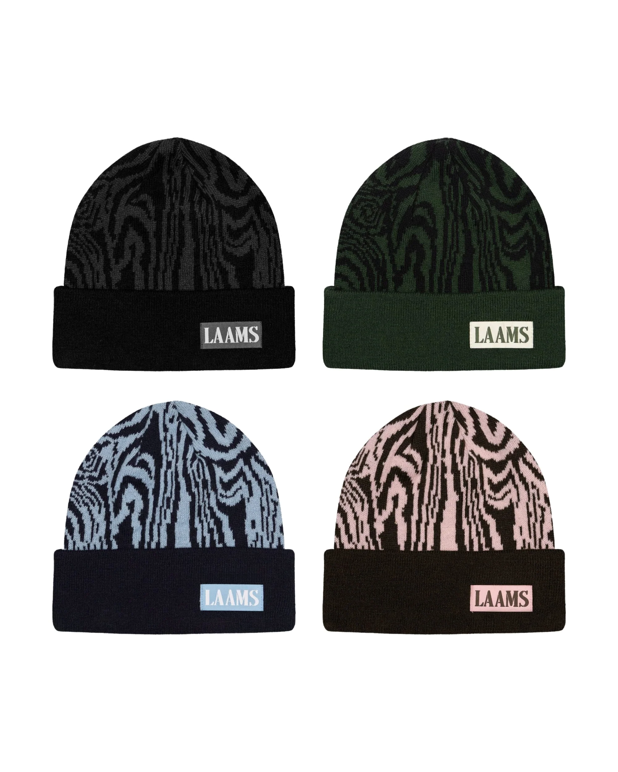 LAAMS Woodgrain Jaquard Beanie - Image 7