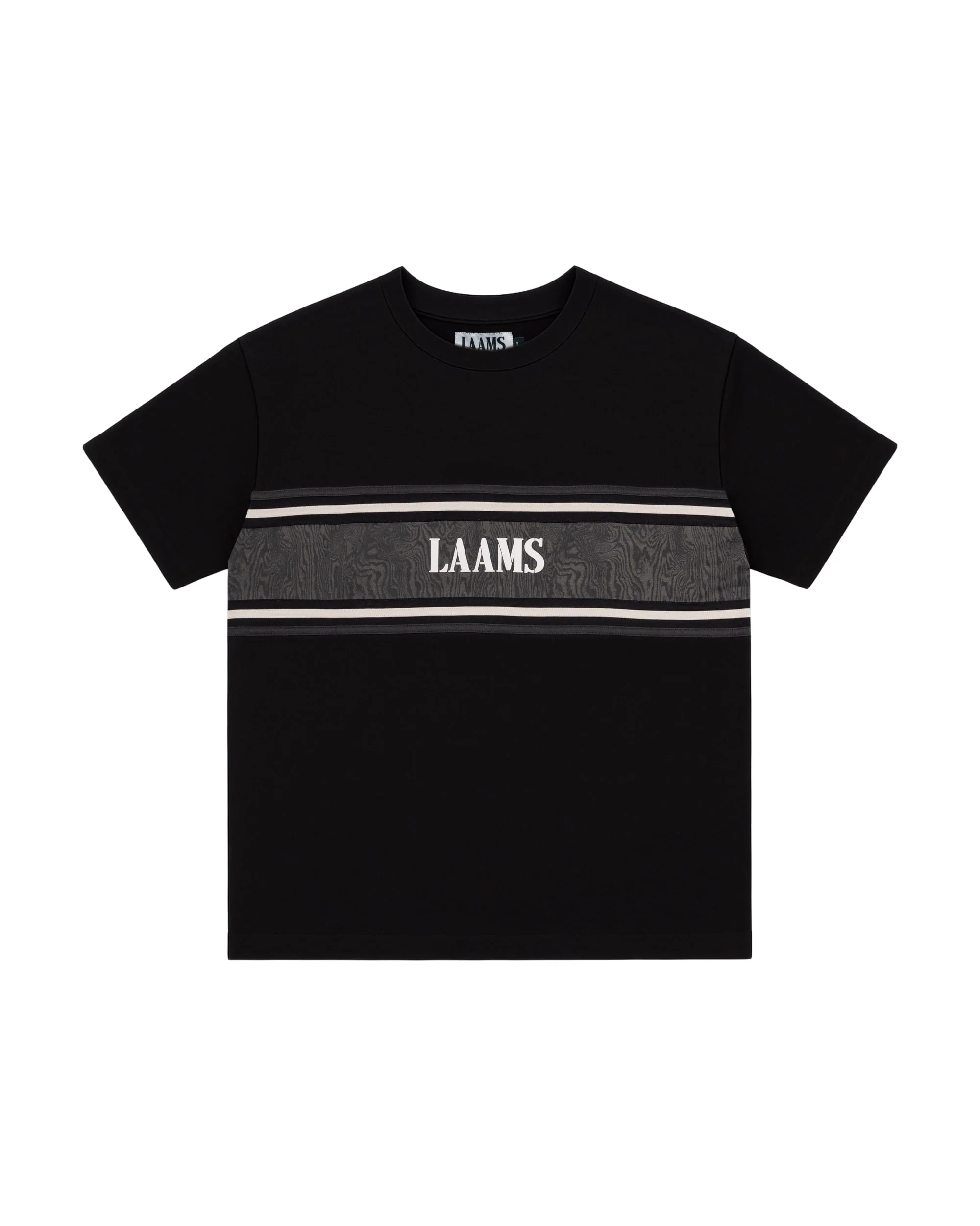 LAAMS Woodgrain Panel T-Shirt (Black/Grey)