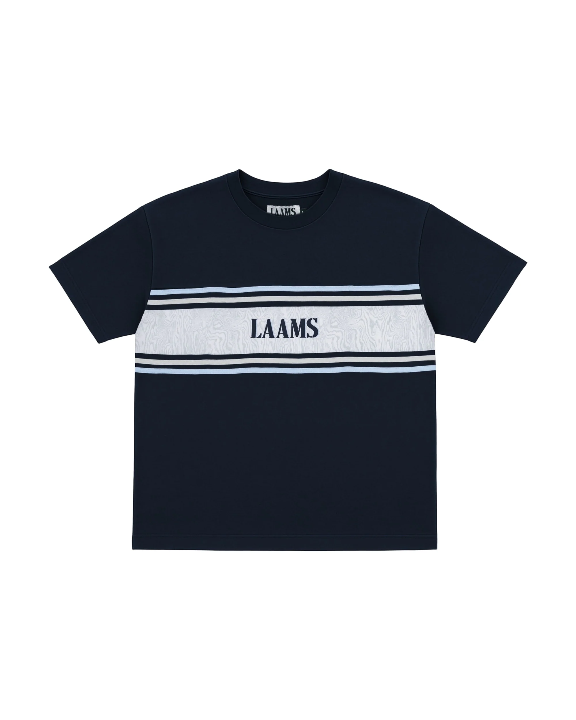 LAAMS Woodgrain Panel T-Shirt (Navy/Grey)