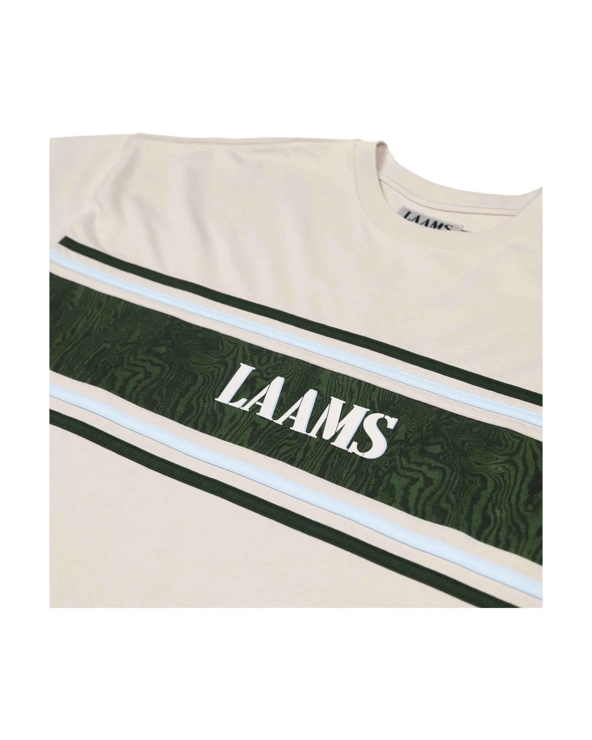 LAAMS Woodgrain Panel T-Shirt (Tan/Green) - Image 3