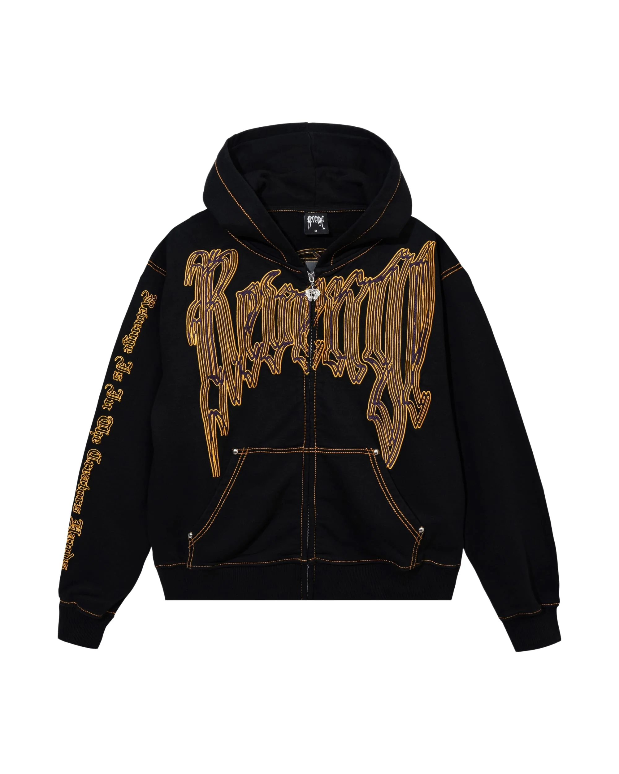 LAKERS CONTRAST STITCH ZIP BLACK/PURPLE