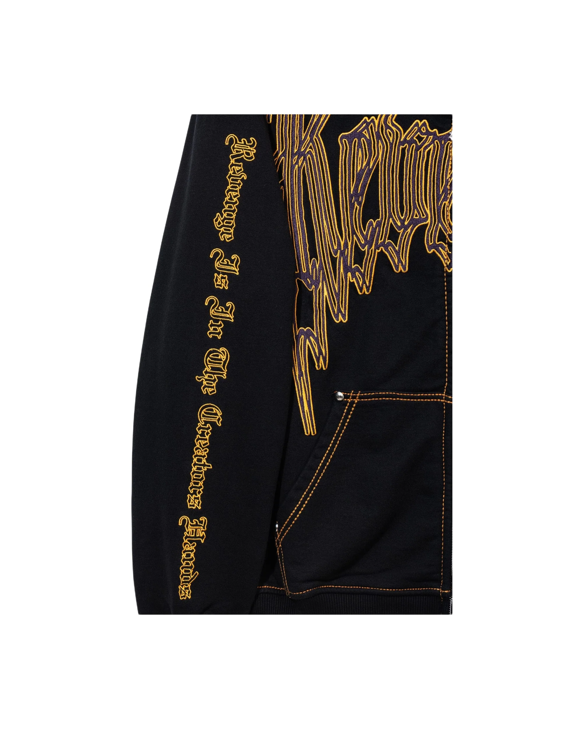 LAKERS CONTRAST STITCH ZIP BLACK/PURPLE - Image 3