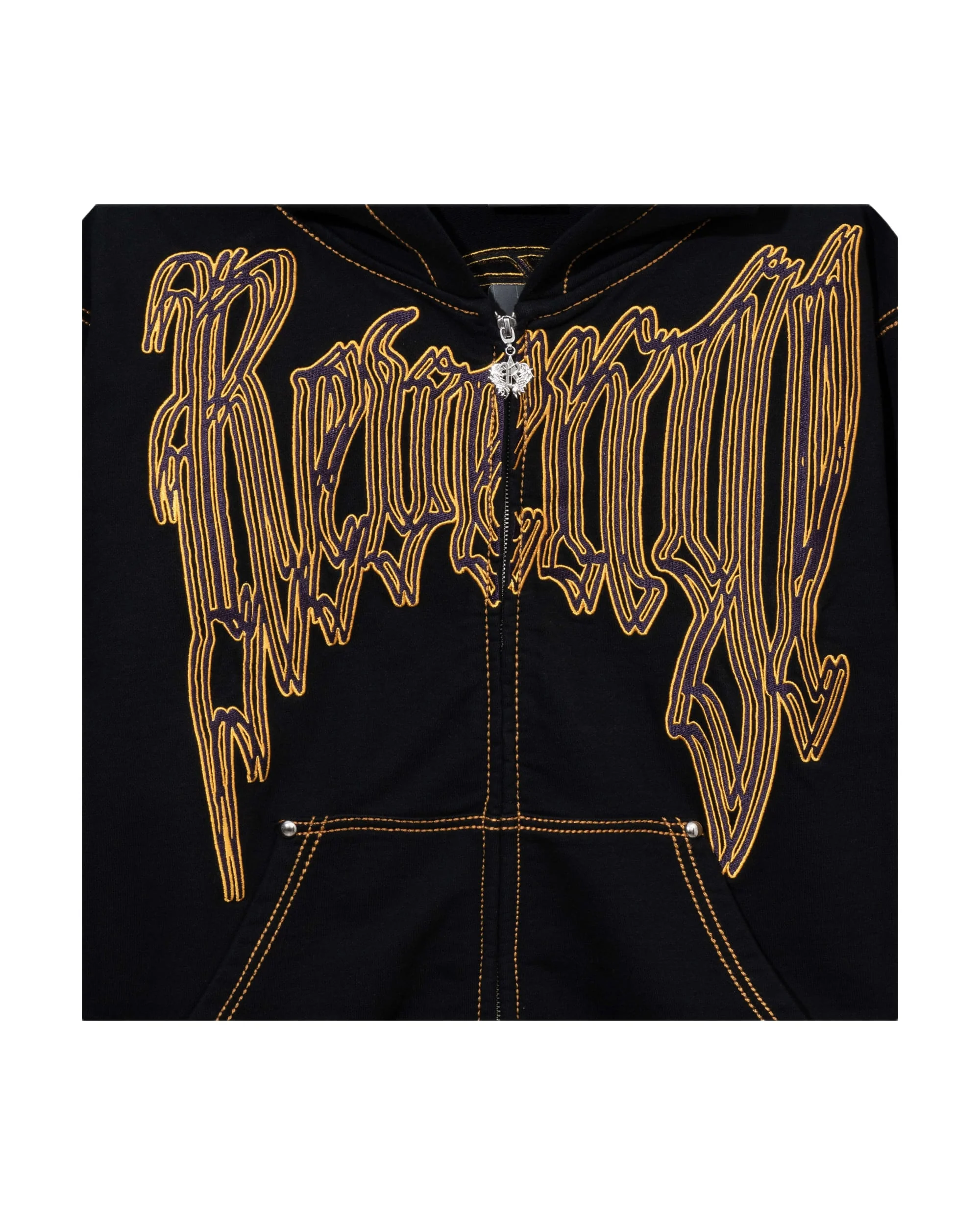 LAKERS CONTRAST STITCH ZIP BLACK/PURPLE - Image 6