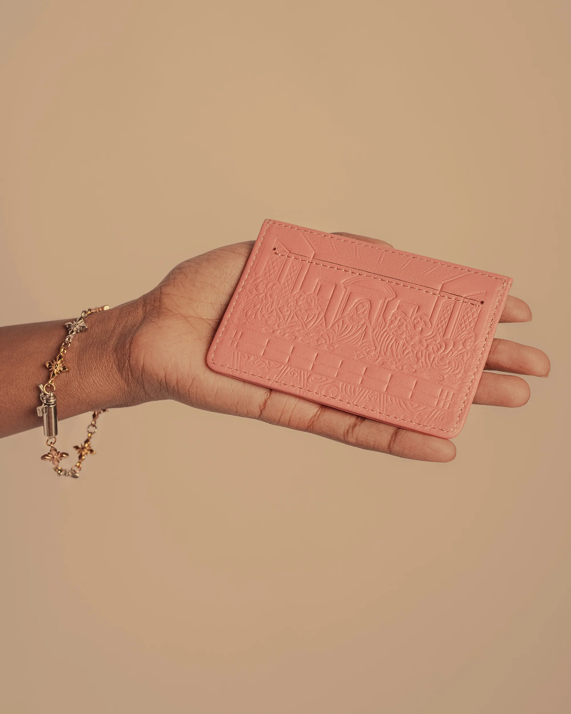 "Last Supper" Lambskin Cardholder (Pink) - Image 2