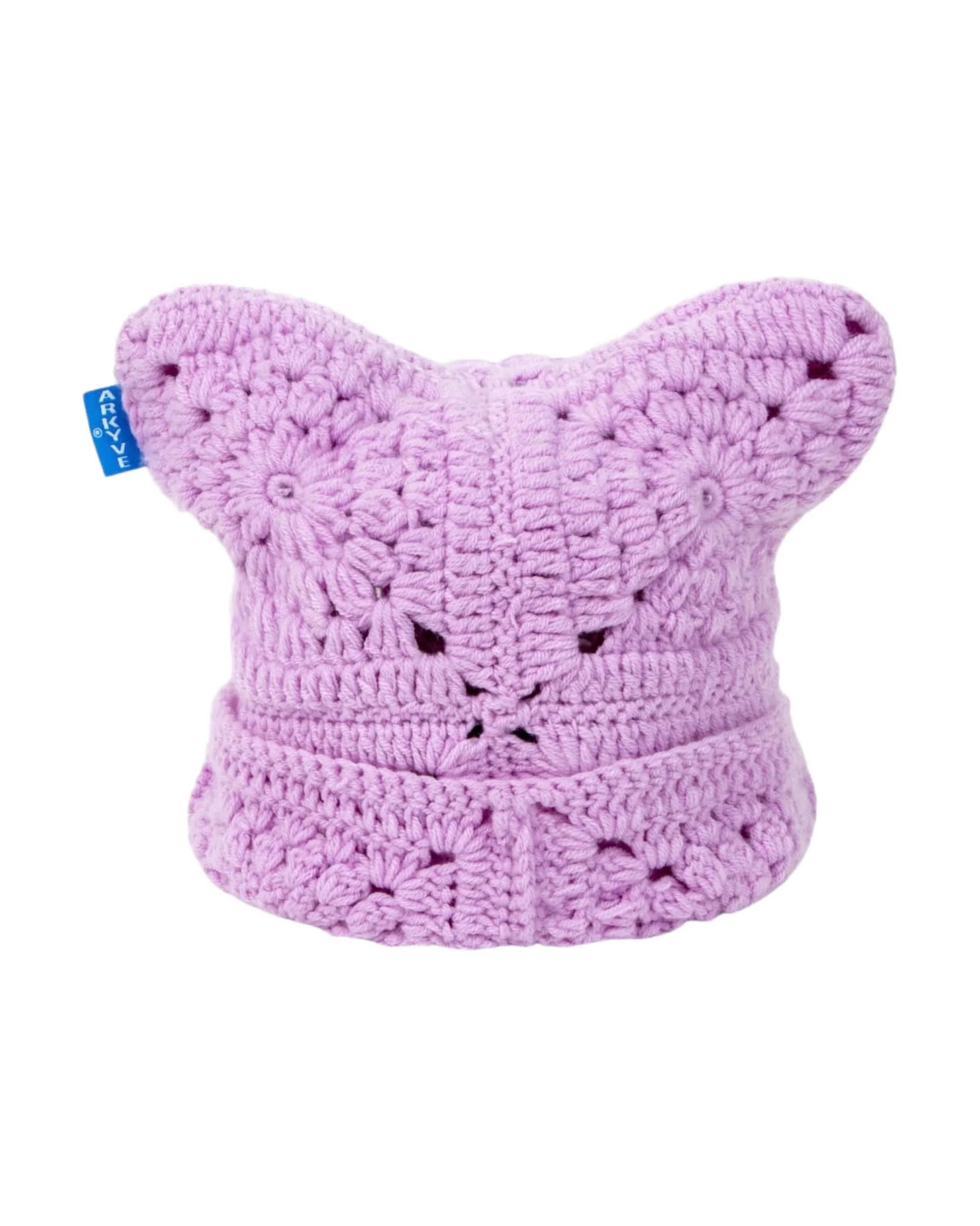 Lavender Crochet Cat Hat