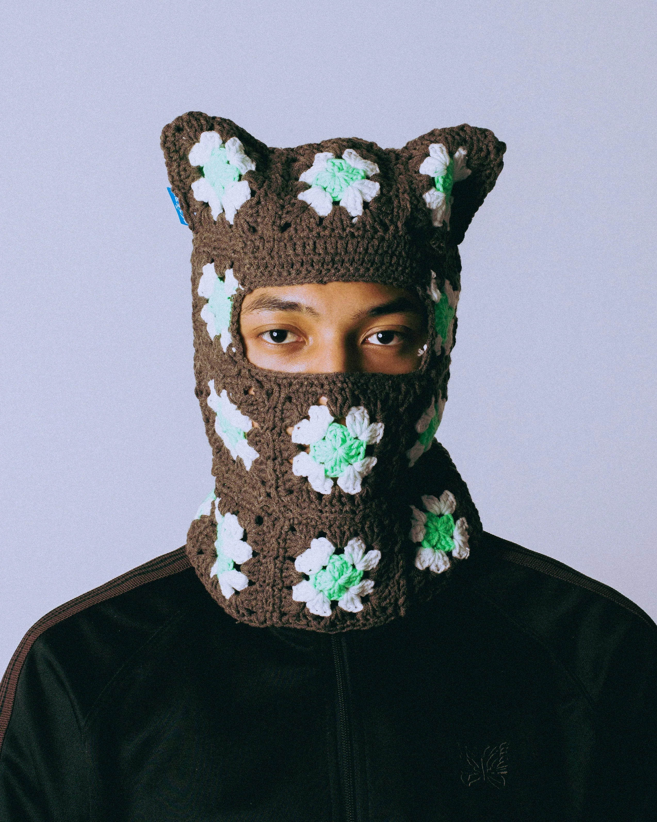 Leafy Crochet Ski Mask - Image 3