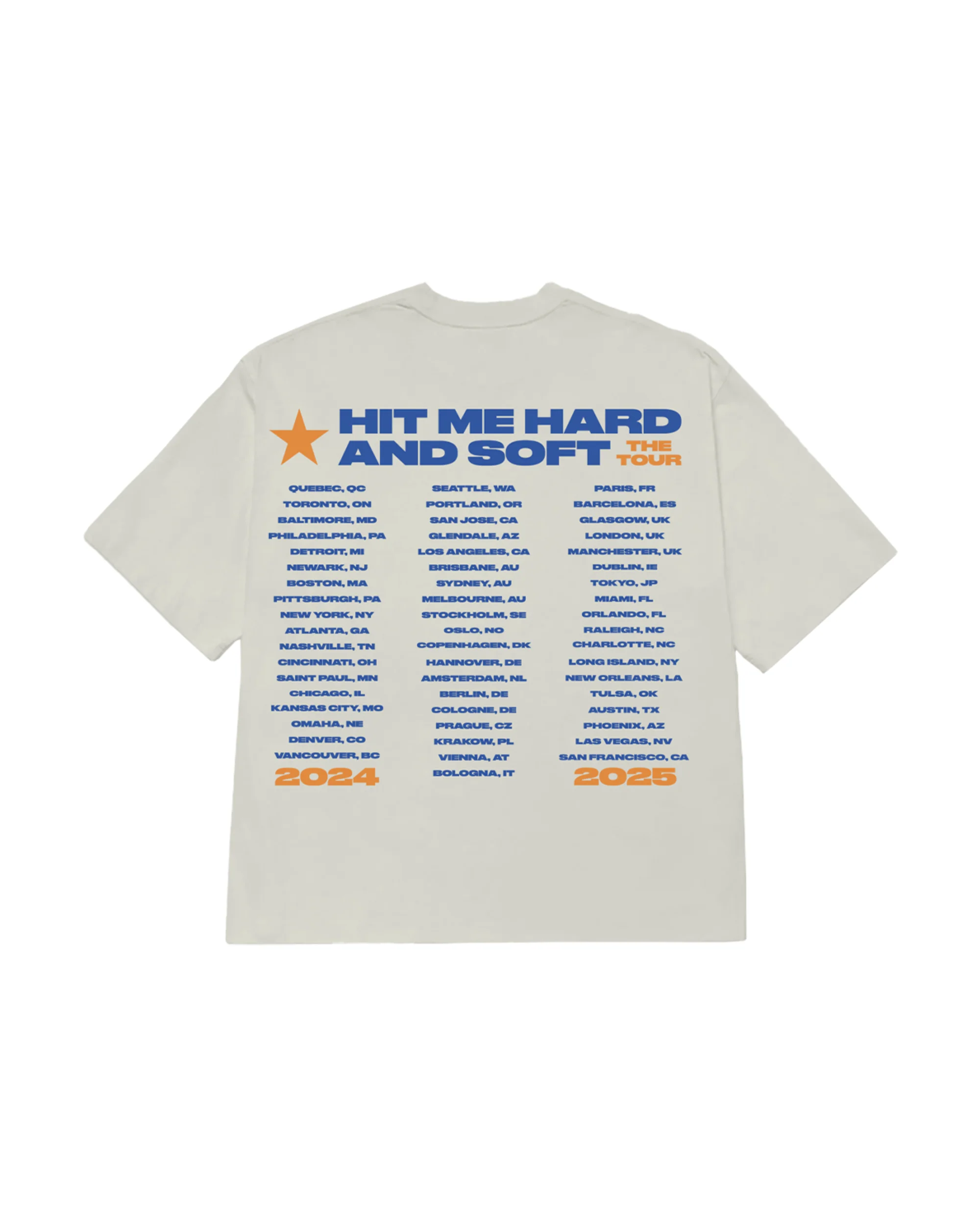 Lean HIT ME HARD AND SOFT: THE TOUR 2025 White T-Shirt - Image 2