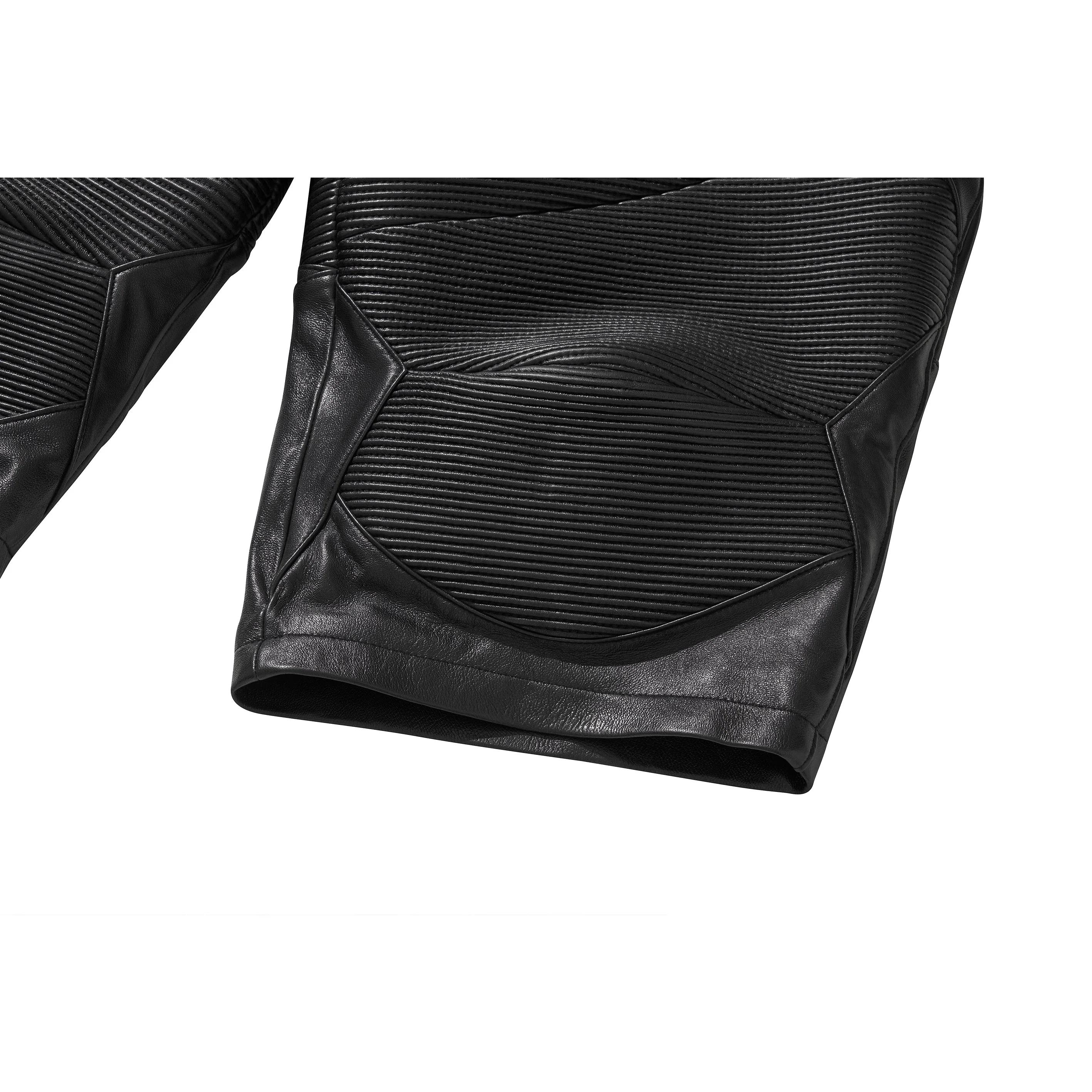 LEATHER BIKER HALF PANTS / BLACK - Image 33