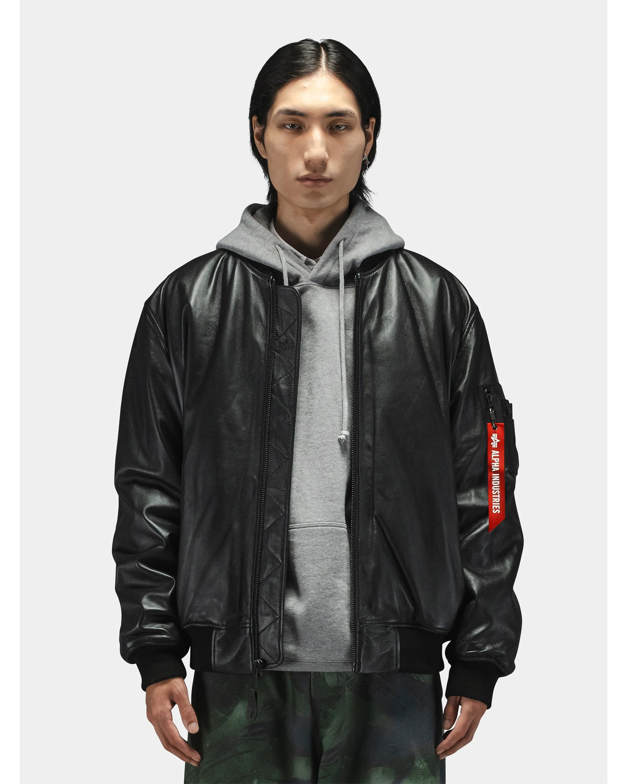 LEATHER MA-1 FLIGHT JACKET - Image 10