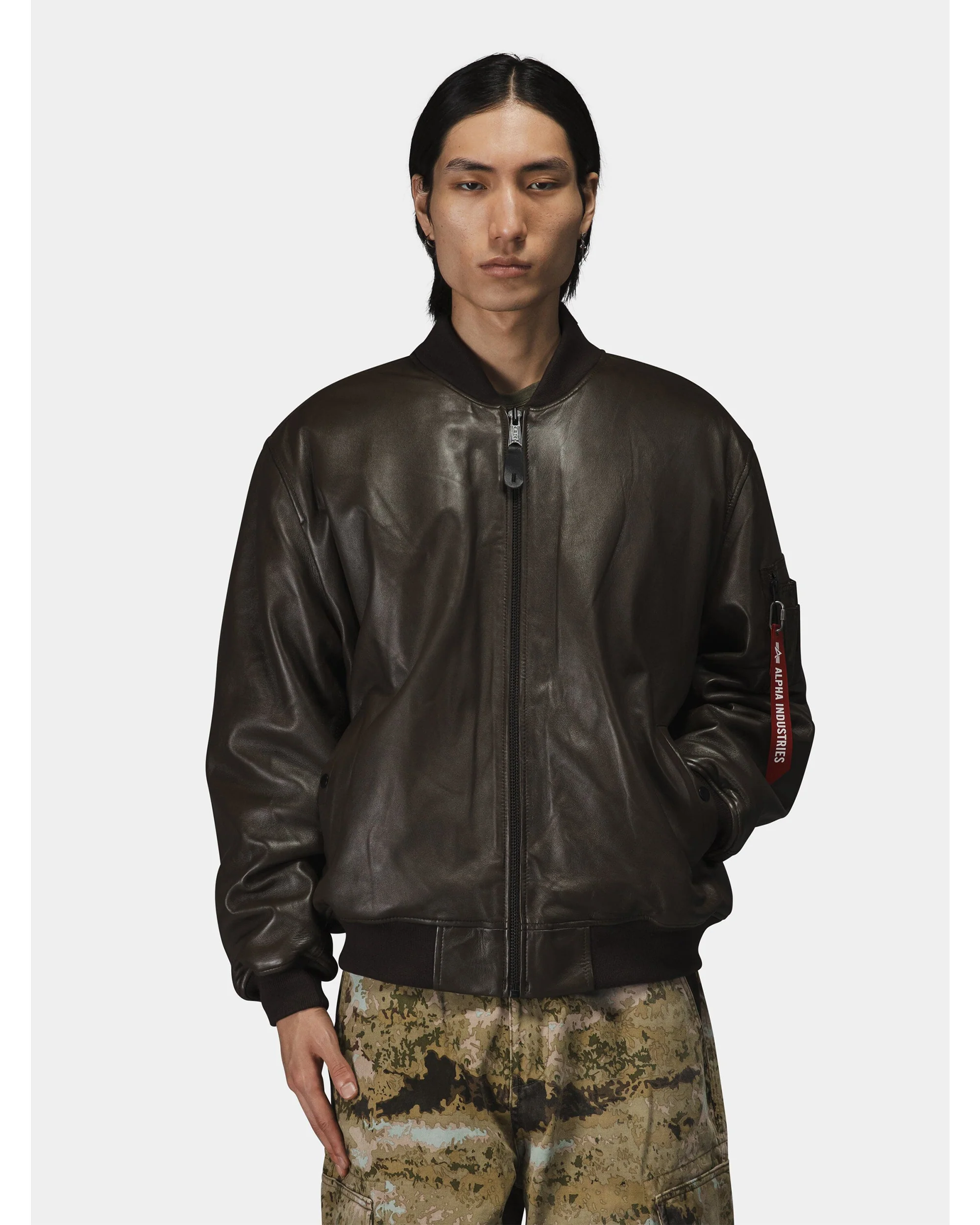 LEATHER MA-1 FLIGHT JACKET - Image 2