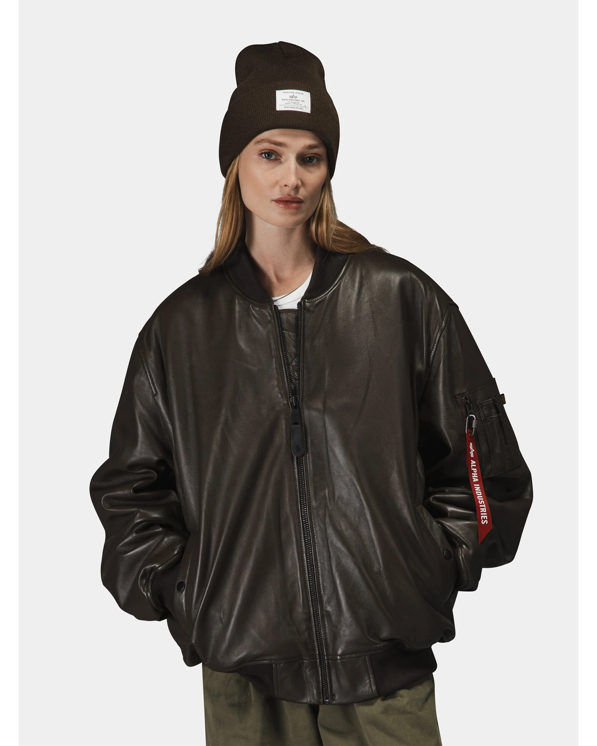 LEATHER MA-1 FLIGHT JACKET - Image 3